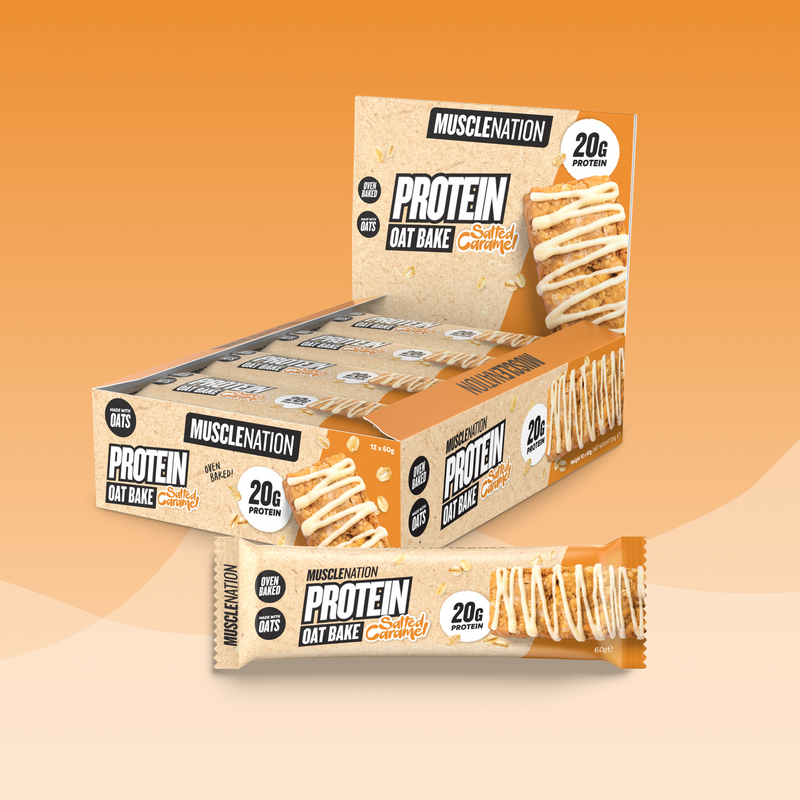 PROTEIN Oat Bake - Salted Caramel - Box of 12-Protein Bars-MNSUPPS0394-19359054002187-1-Muscle Nation
