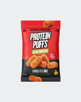 PROTEIN PUFFS - Chilli & Lime 60g-Snacks & Drinks-MNSUPPS0307-9359054000834-1-Muscle Nation