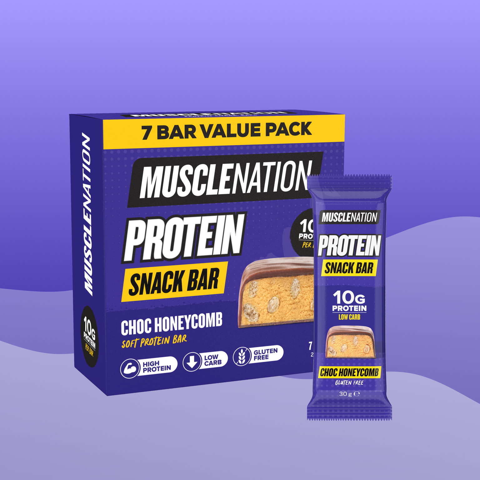 SNACK Protein Bar - Choc Honeycomb 7 Pack-MNSUPPS0461-9359054002494-1-Muscle Nation