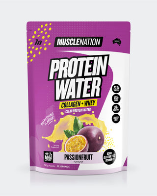 PROTEIN WATER - Passionfruit - 25 serves 750g-Protein Waters-MNSUPPS0370-9359054002098-1-Muscle Nation