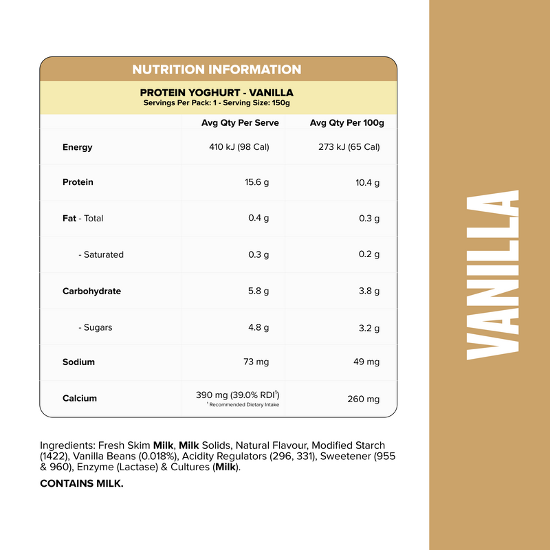 PROTEIN YOGHURT - Vanilla Pouch-Yoghurt-MNSUPPS0489-2-Muscle Nation
