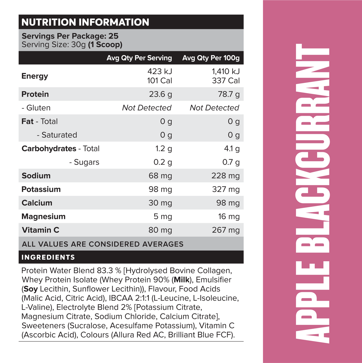 PROTEIN WATER - Apple Blackcurrant - 25 serves-Protein Waters-MNSUPPS0236-9359054001220-2-Muscle Nation