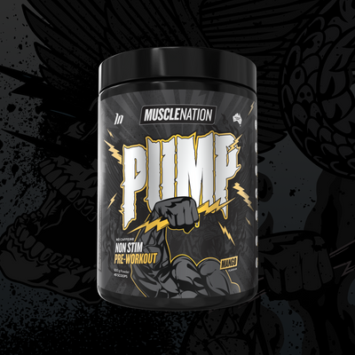 PUMP Pre-Workout Caffeine Free Mango - Muscle Nation pre-workout