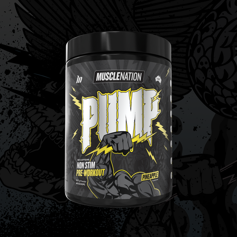PUMP Pre-Workout Caffeine Free - Pineapple - 40 serves-Pre-Workouts-MNSUPPS0405-9359054003019-1-Muscle Nation