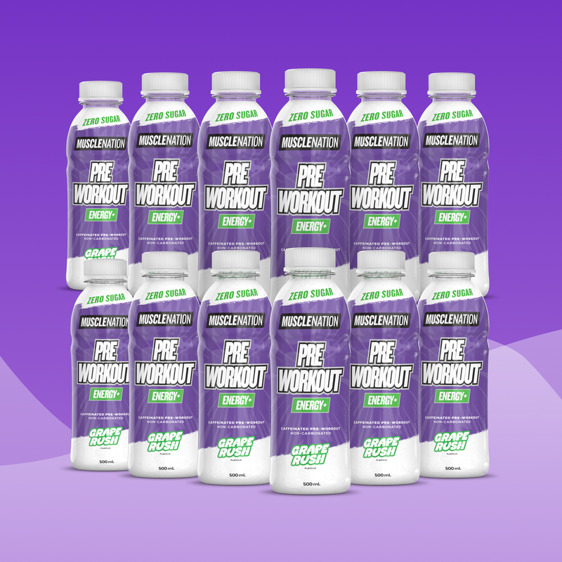 Pre-Workout RTD - Grape Rush 500ml (12 Pack)-Ready to Drink-MNSUPPS0360-19359054001791-1-Muscle Nation