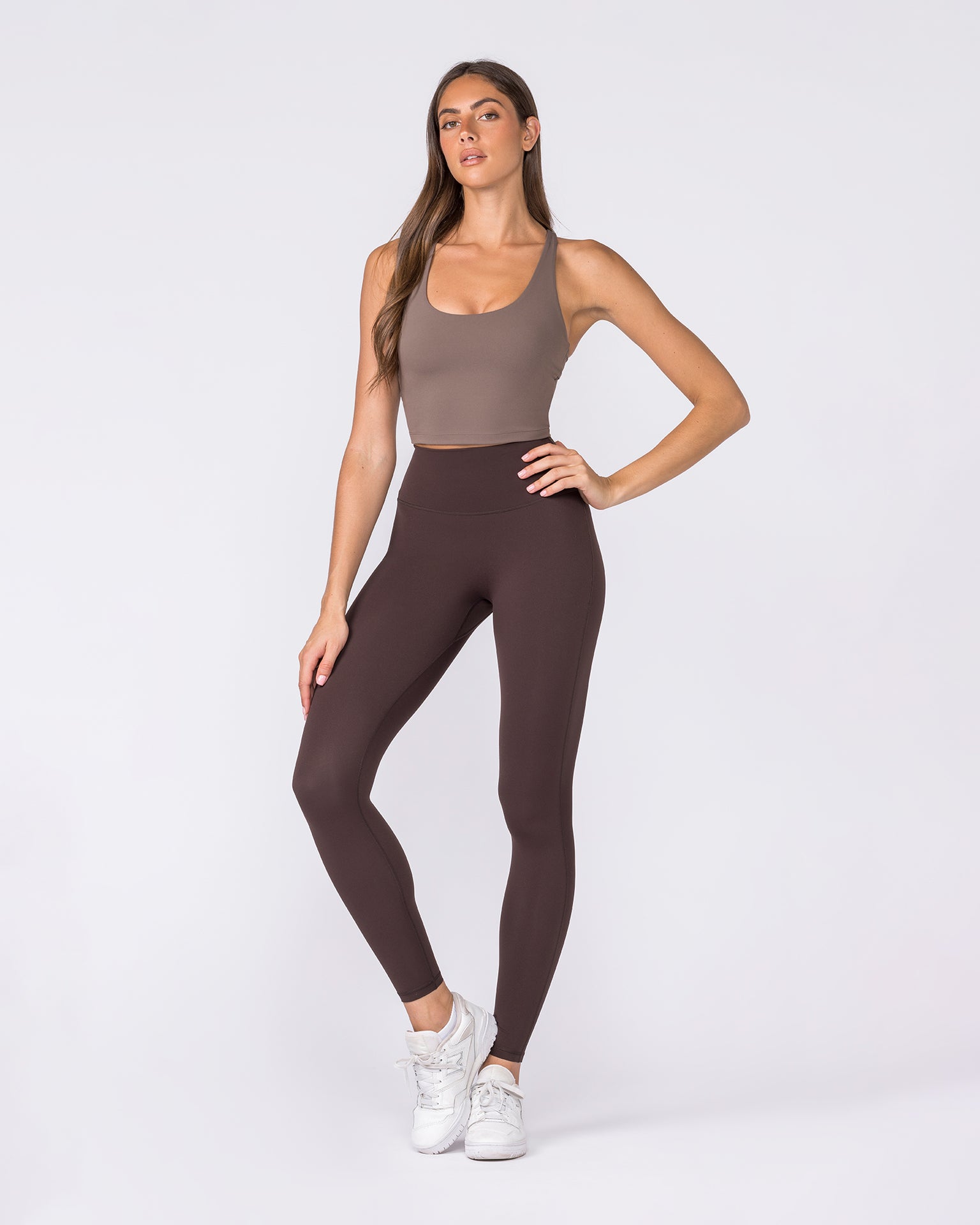 Racer Bra Tank - Taupe-Singlets & Tanks-XXS-032608TAUPE-XXS-MNAPPRL49129-6-Muscle Nation