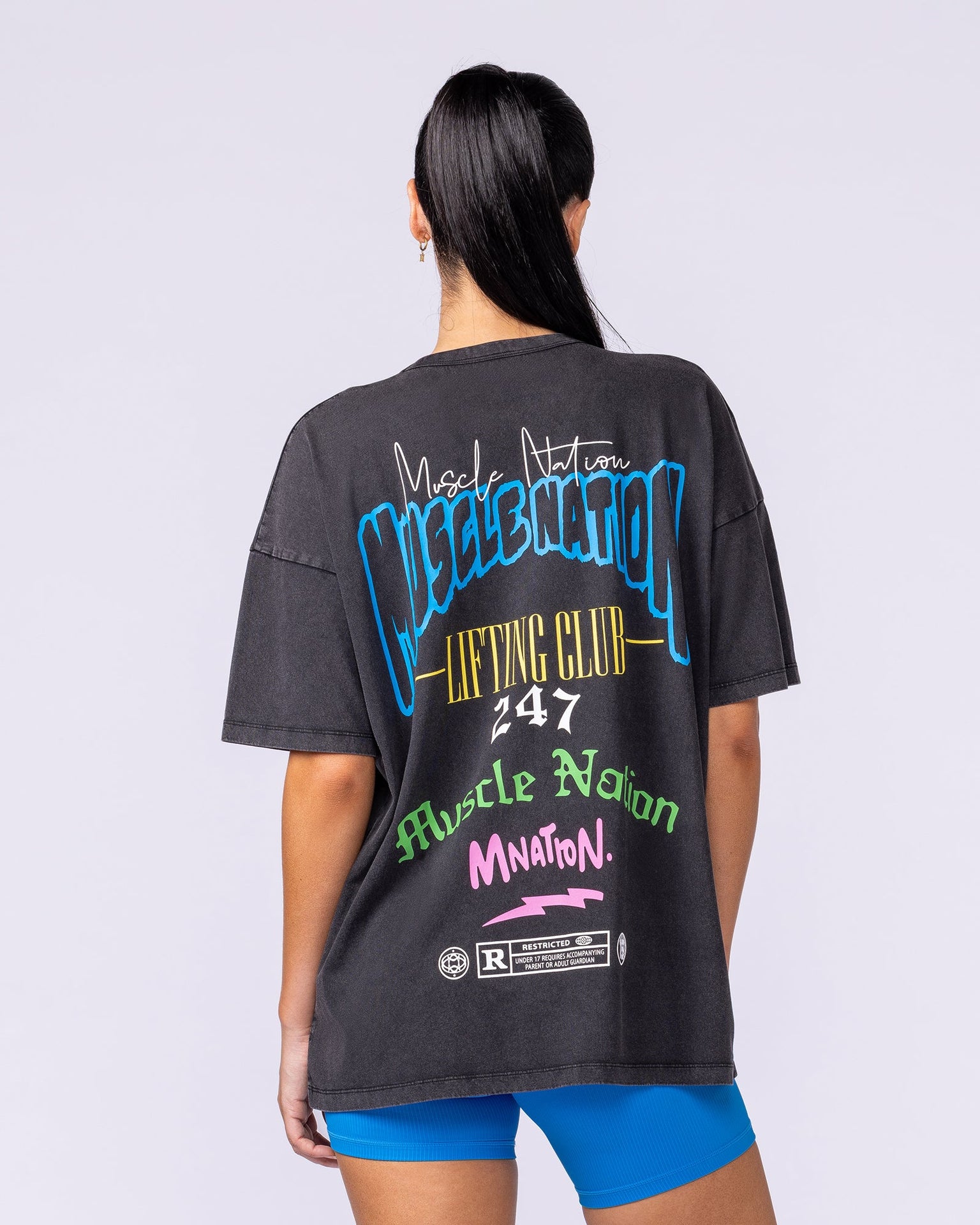 Rated R Oversized Vintage Tee - Washed Black-T-Shirts-XXS-112544WSHBLK-XXS-MNAPPRL46454-5-Muscle Nation