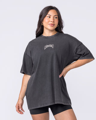 Rated R Oversized Vintage Tee - Washed Black / White-T-Shirts-XXS-012622WSHBW-XXS-MNAPPRL48859-2-Muscle Nation