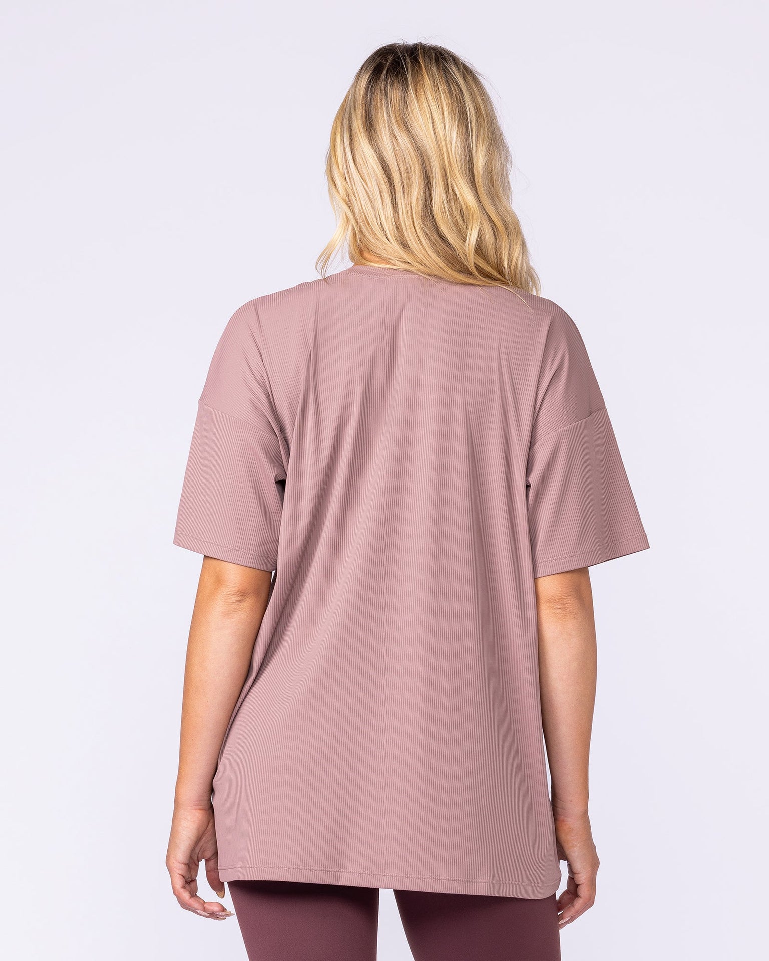 Relaxed Rib Training Tee - Mocha Berry-Tops-XXS-112537MCHBRY-XXS-MNAPPRL45183-5-Muscle Nation