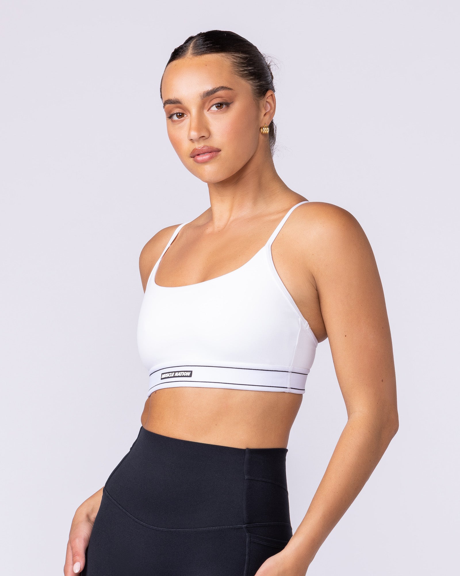 Relay Bra - White-Sports Bras-XXS-1125110WHT-XXS-MNAPPRL46504-3-Muscle Nation