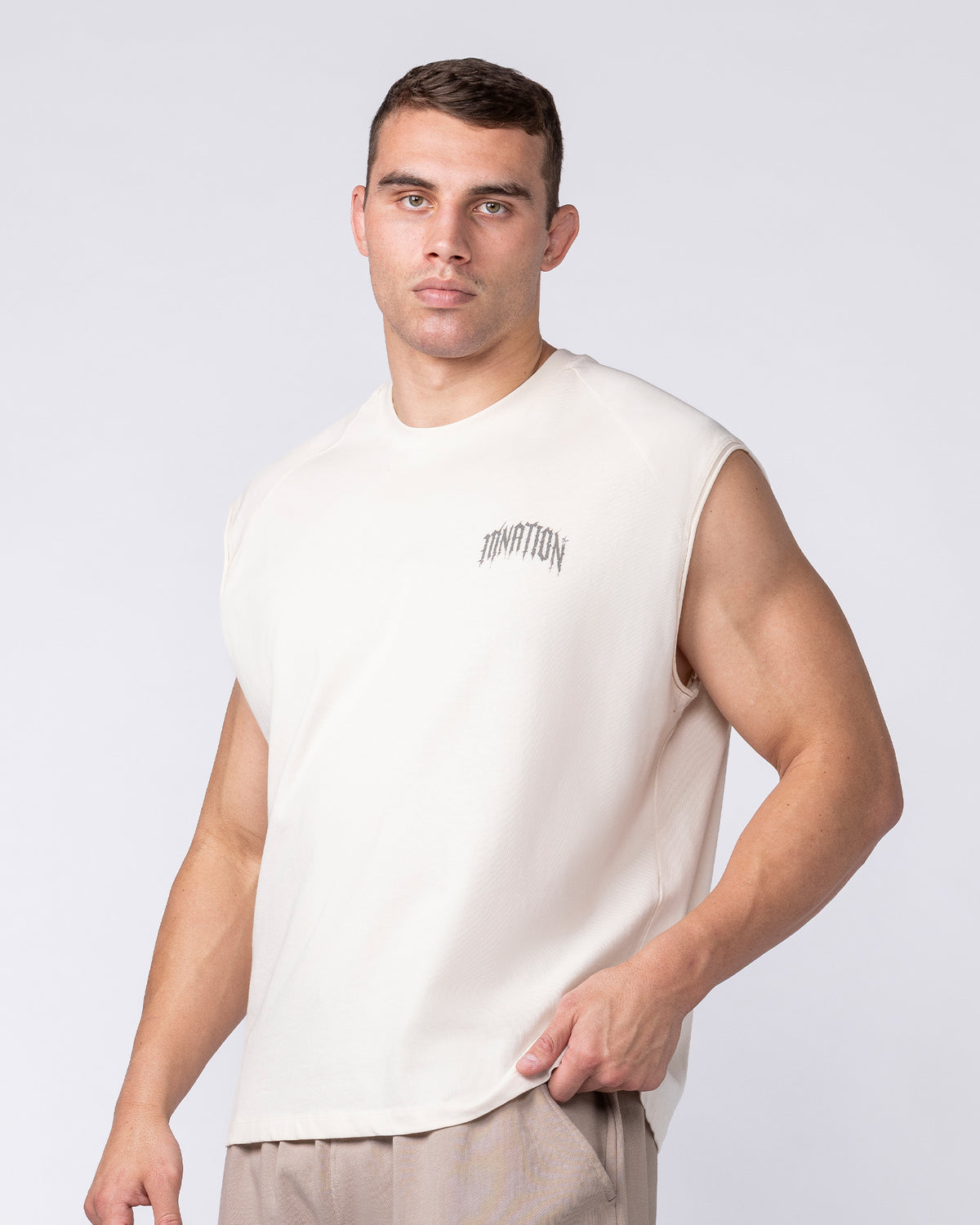 Relic Raglan Boxy Muscle Tank - Travertine