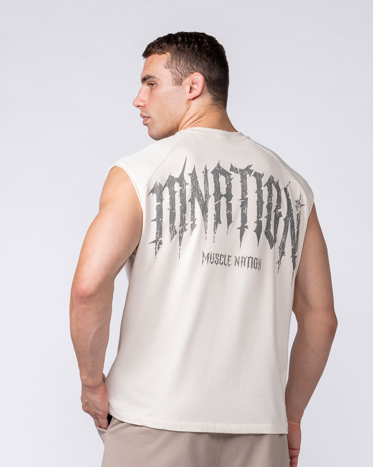 Relic Raglan Boxy Muscle Tank - Travertine