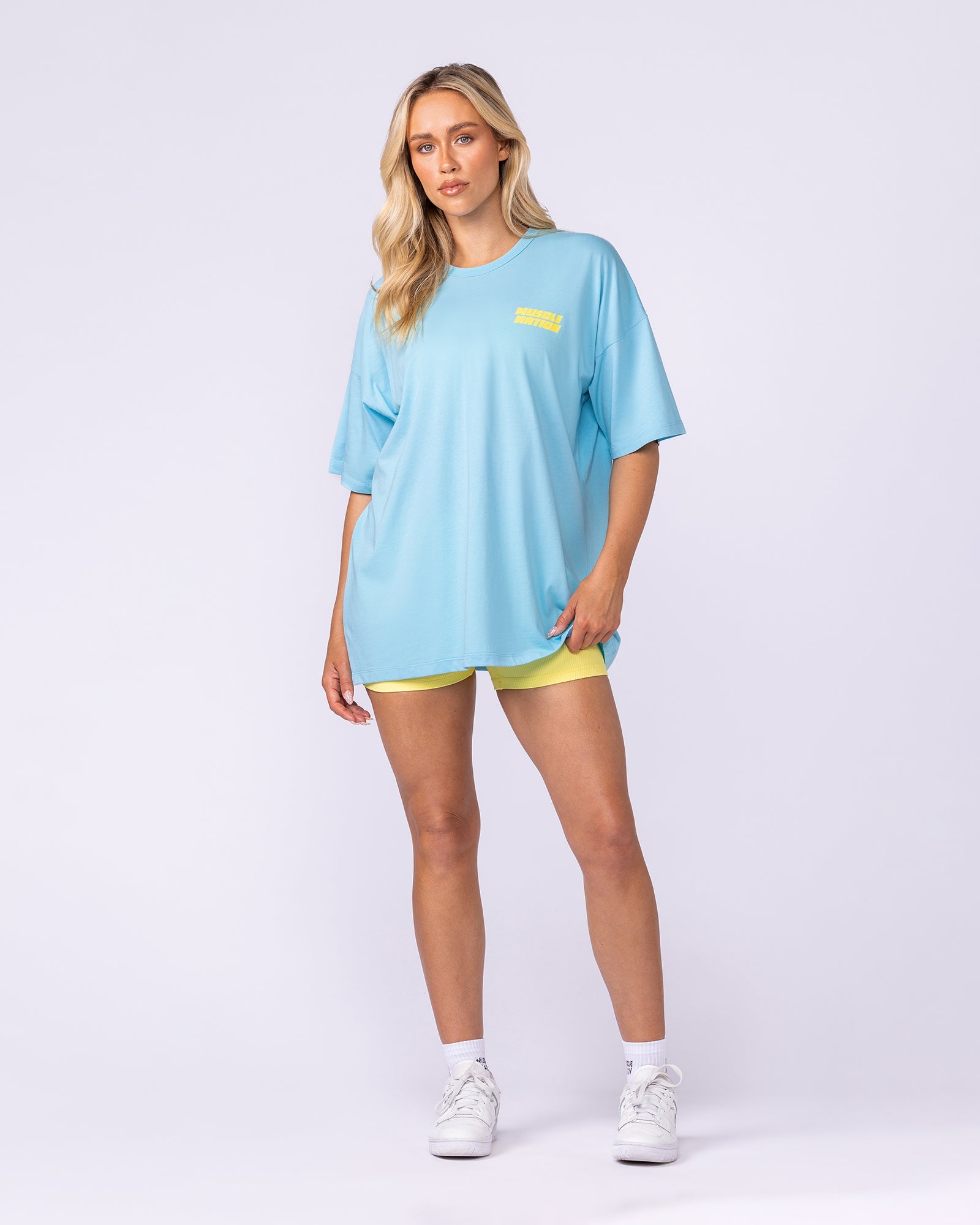 Reset Oversized Tee - Lagoon-T-Shirts-XXS-1125242LGN-XXS-MNAPPRL48216-6-Muscle Nation