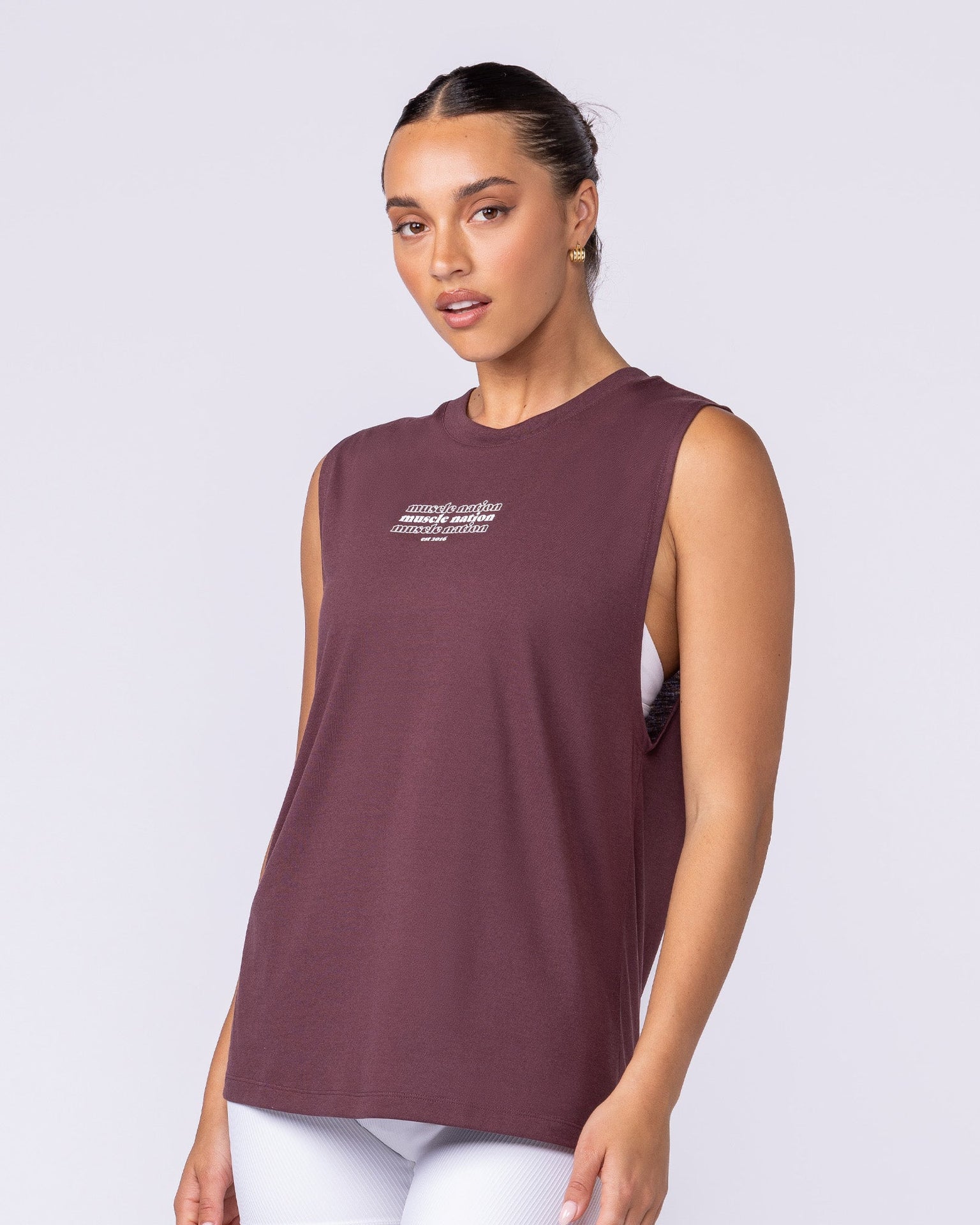 Results Drop Arm Tank - Rocky Road-Singlets & Tanks-XXS-112535RKRD-XXS-MNAPPRL48009-3-Muscle Nation