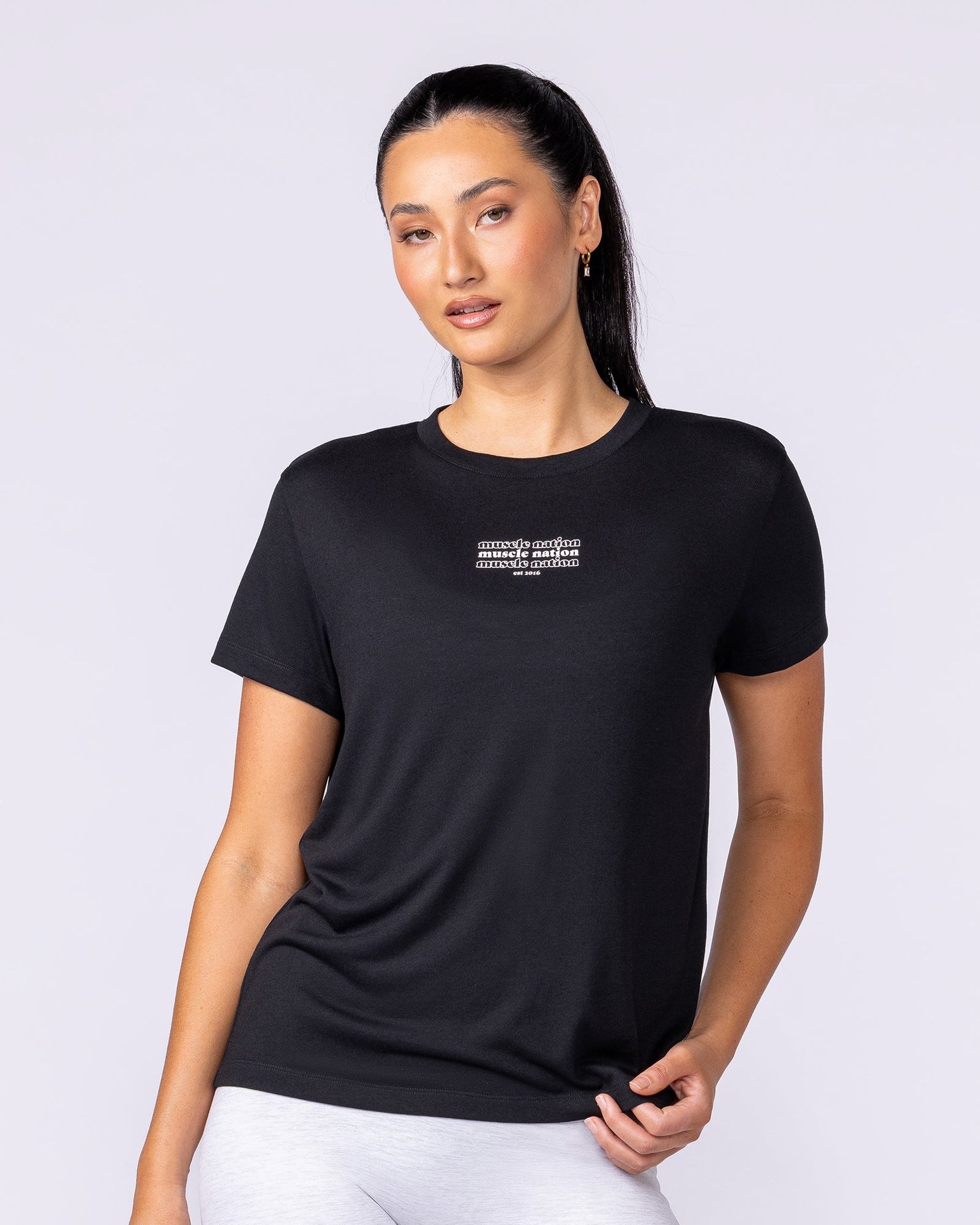 Results Training Tee - Black-Tops-XXS-112536BLK-XXS-MNAPPRL45228-1-Muscle Nation