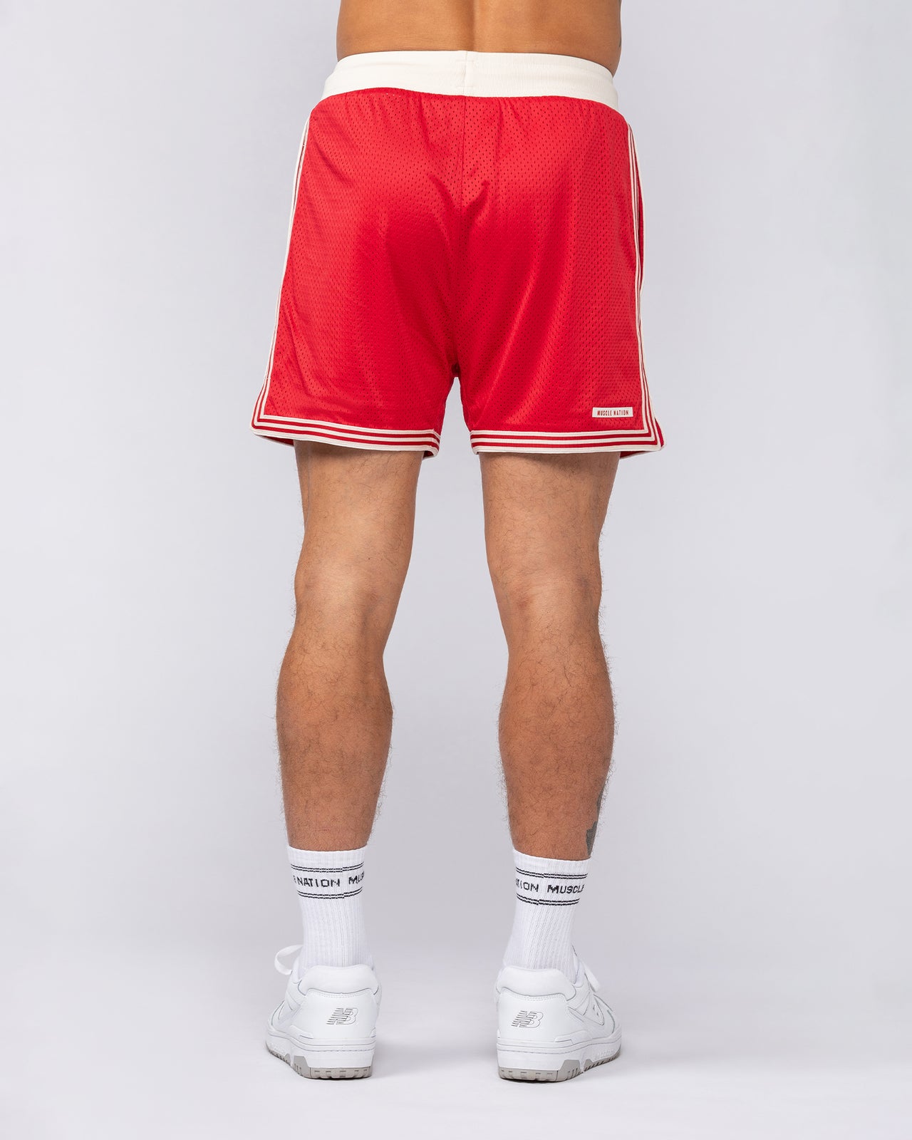 Retro Mesh Training 4" Shorts - Urban Red-Shorts-S-082527URBRD-S-MNAPPRL43921-5-Muscle Nation