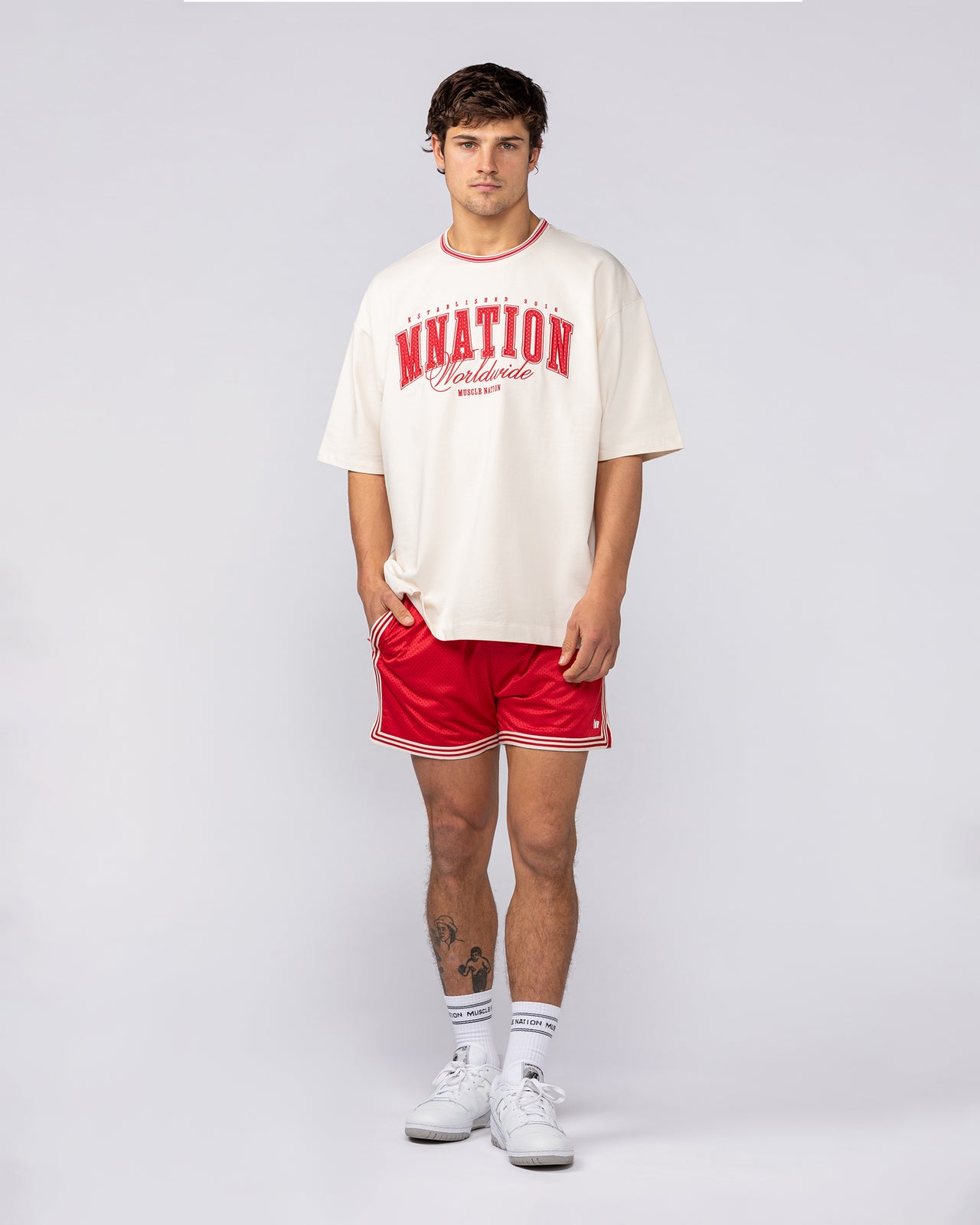 Retro Mesh Training 4" Shorts - Urban Red-Shorts-S-082527URBRD-S-MNAPPRL43921-6-Muscle Nation