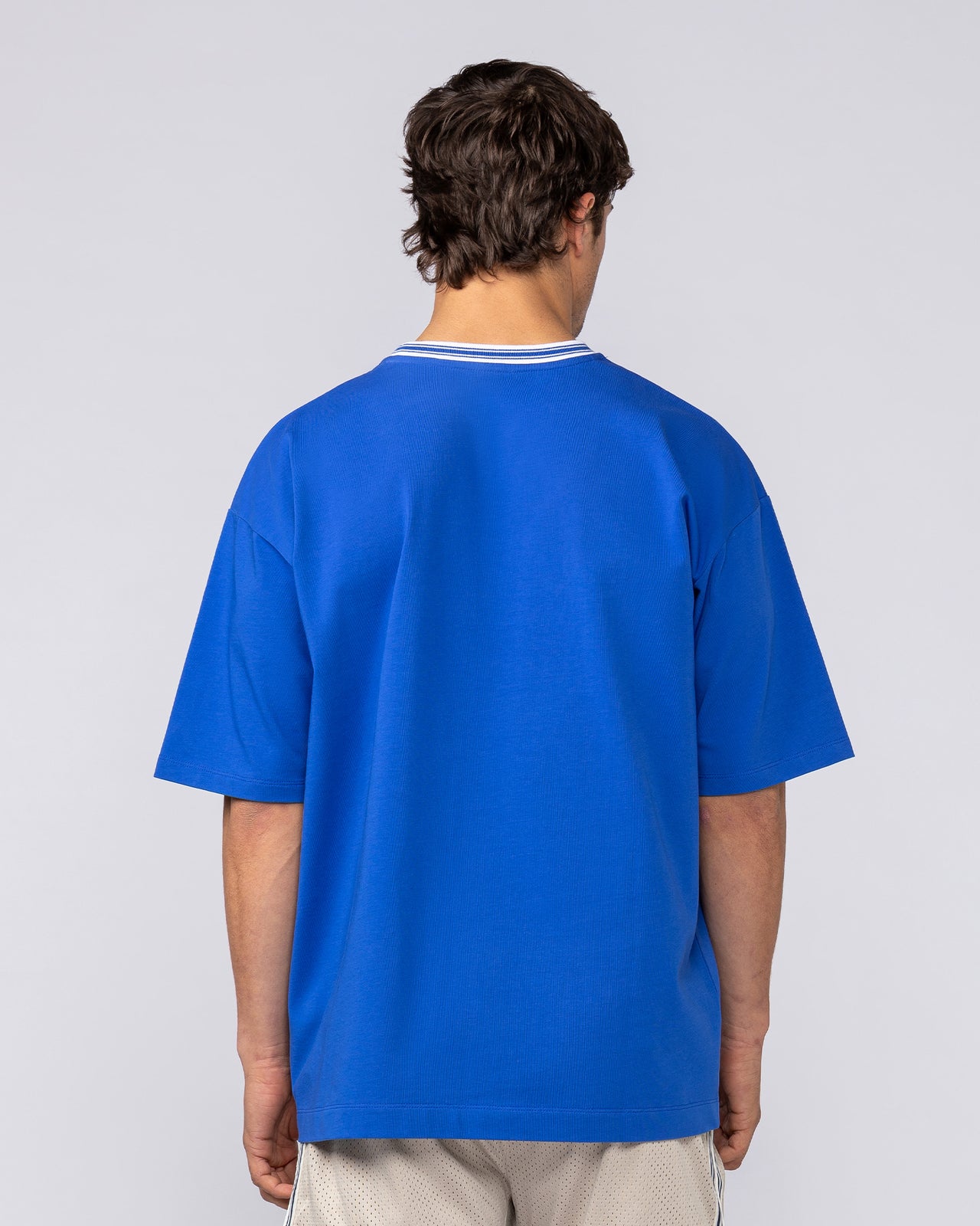 Ringer Oversized Tee - Power Blue-T-Shirts-XS-082521PWRBL-XS-MNAPPRL43878-6-Muscle Nation
