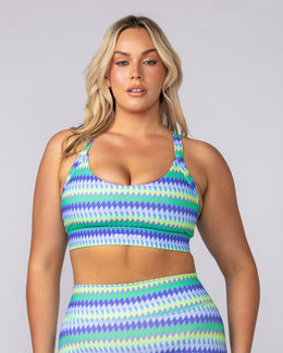 Rival Bra - Blue Fiesta Print-Sports Bras-XS-062503BLFP-XS-MNAPPRL42972-1-Muscle Nation