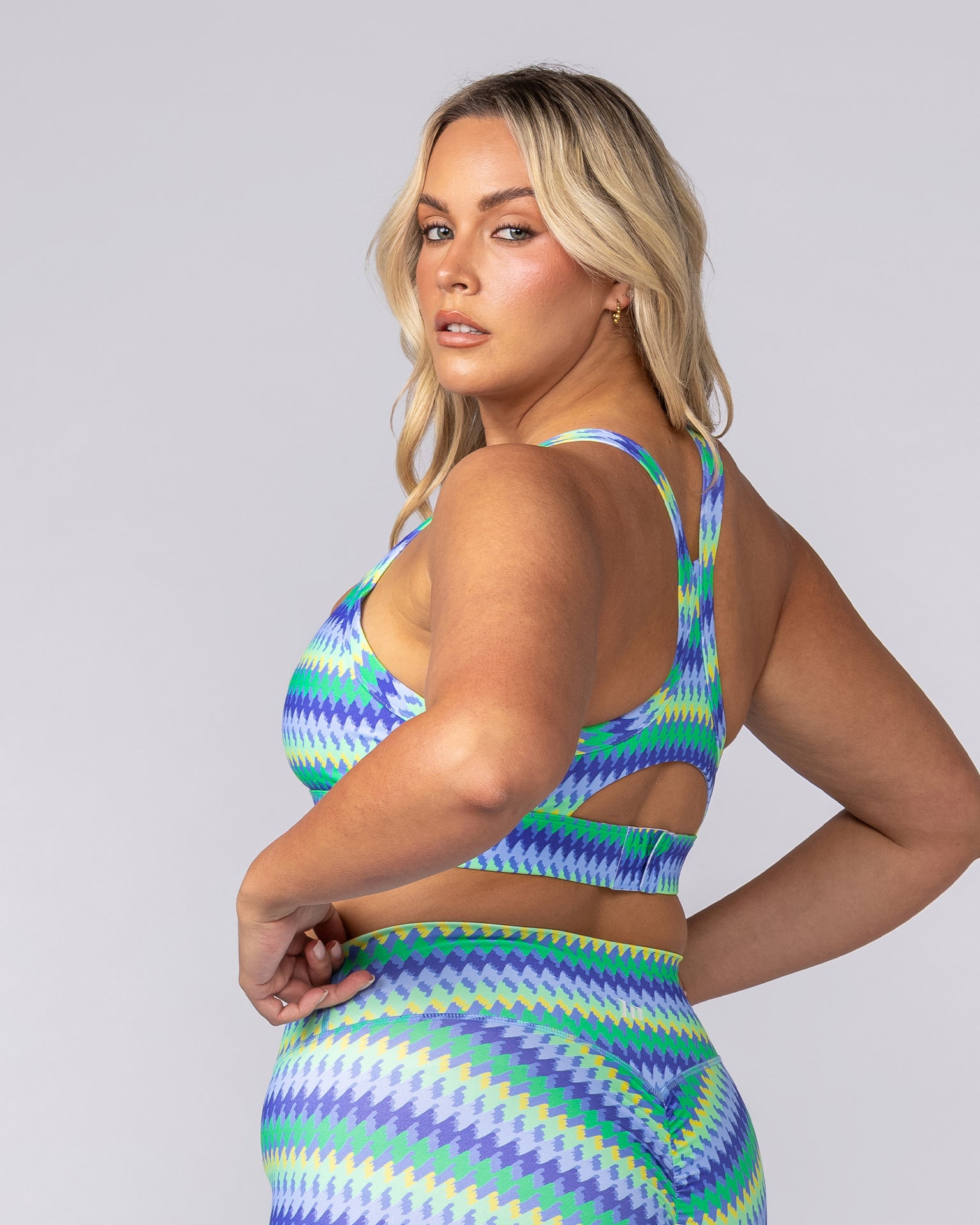 Rival Bra - Blue Fiesta Print-Sports Bras-XS-062503BLFP-XS-MNAPPRL42972-3-Muscle Nation