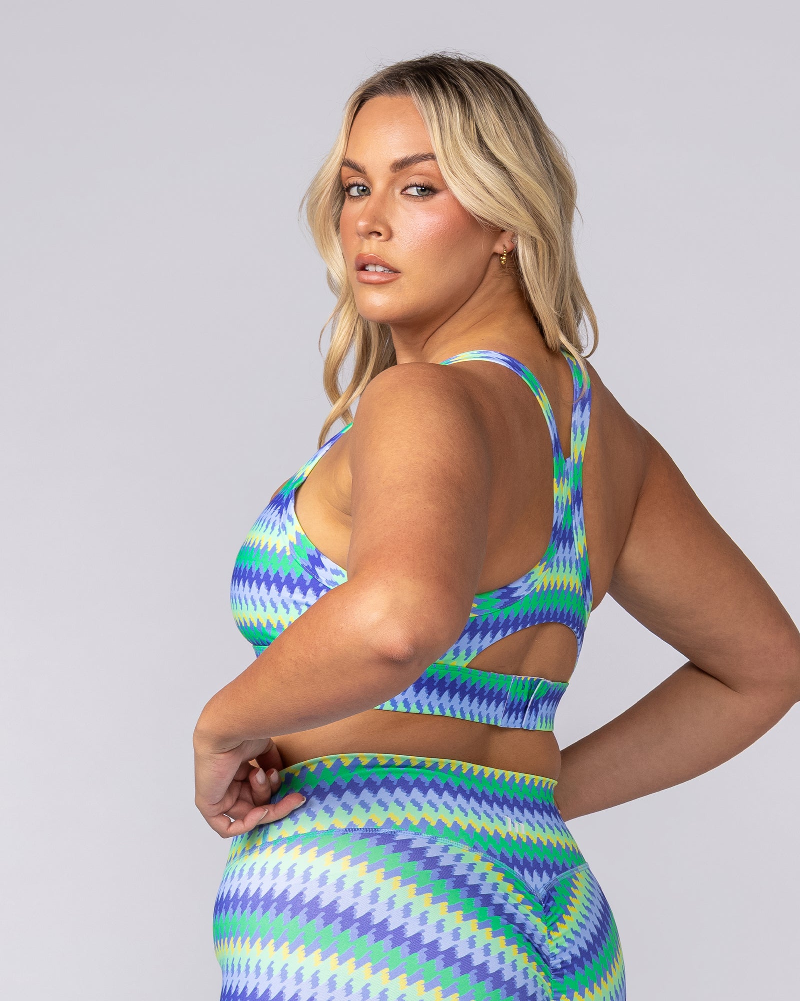 Rival Bra - Blue Fiesta Print-Sports Bras-XS-062503BLFP-XS-MNAPPRL42972-3-Muscle Nation