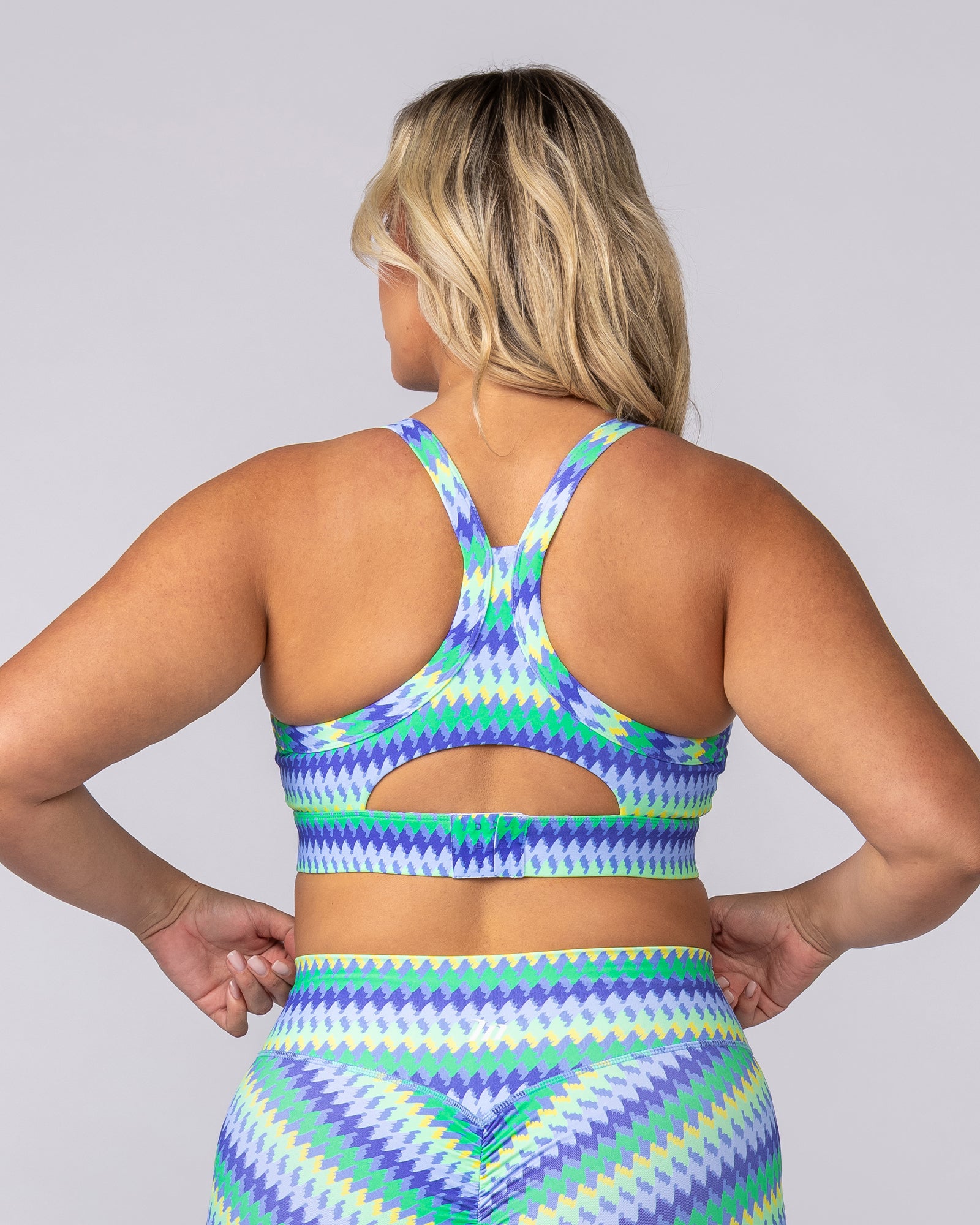 Rival Bra - Blue Fiesta Print-Sports Bras-XS-062503BLFP-XS-MNAPPRL42972-4-Muscle Nation