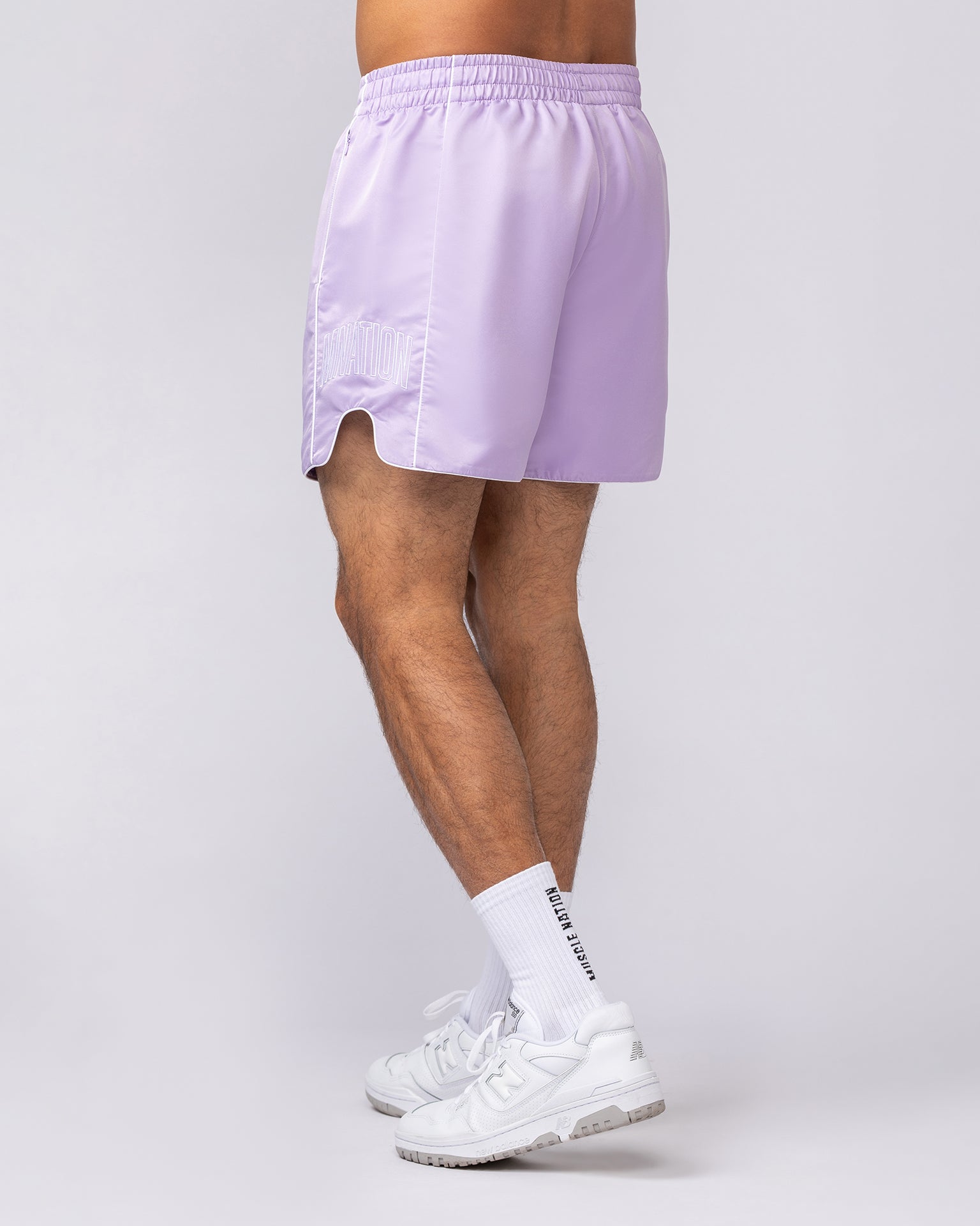 Round House 5" Shorts - Lavender-Shorts-S-062524_1125LAV-S-MNAPPRL47964-2-Muscle Nation