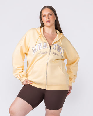 Routine Zip Through Hoodie - Panna Cotta-Jumpers & Hoodies-XXS-032619PANCOT-XXS-MNAPPRL49233-1-Muscle Nation