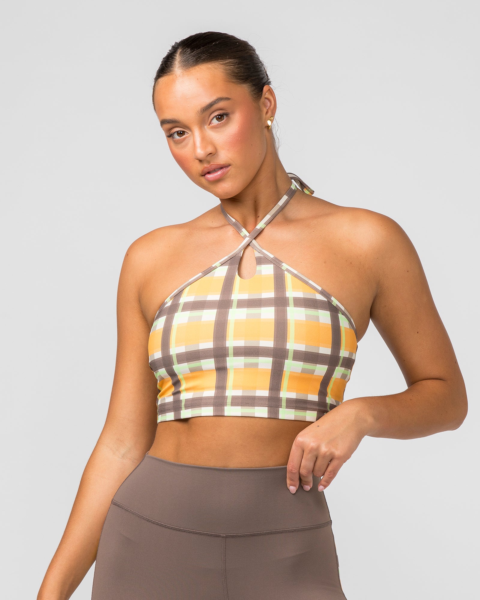 Shimmer Bra Tank Combo - Checked Out Print-Sports Bras-XXS-012208CHKOUT-XXS-MNAPPRL13169-1-Muscle Nation