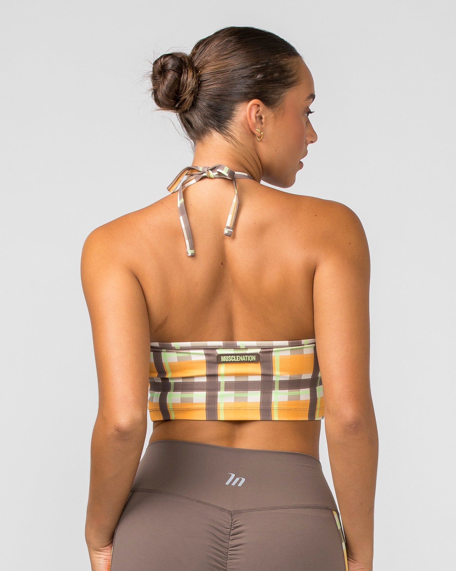Shimmer Bra Tank Combo - Checked Out Print-Sports Bras-XXS-012208CHKOUT-XXS-MNAPPRL13169-4-Muscle Nation
