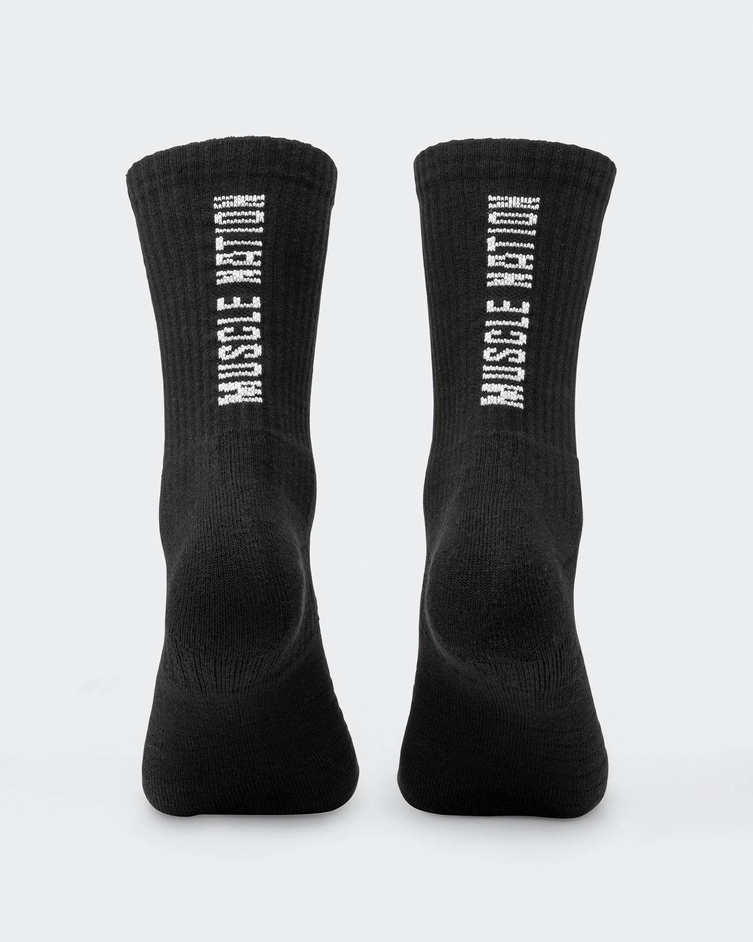 Mens Trainer Crew Sock (2x Pack) - Black-Socks-Black-ACC1124166BLK-ONE-MNAPPRL32721-5-Muscle Nation