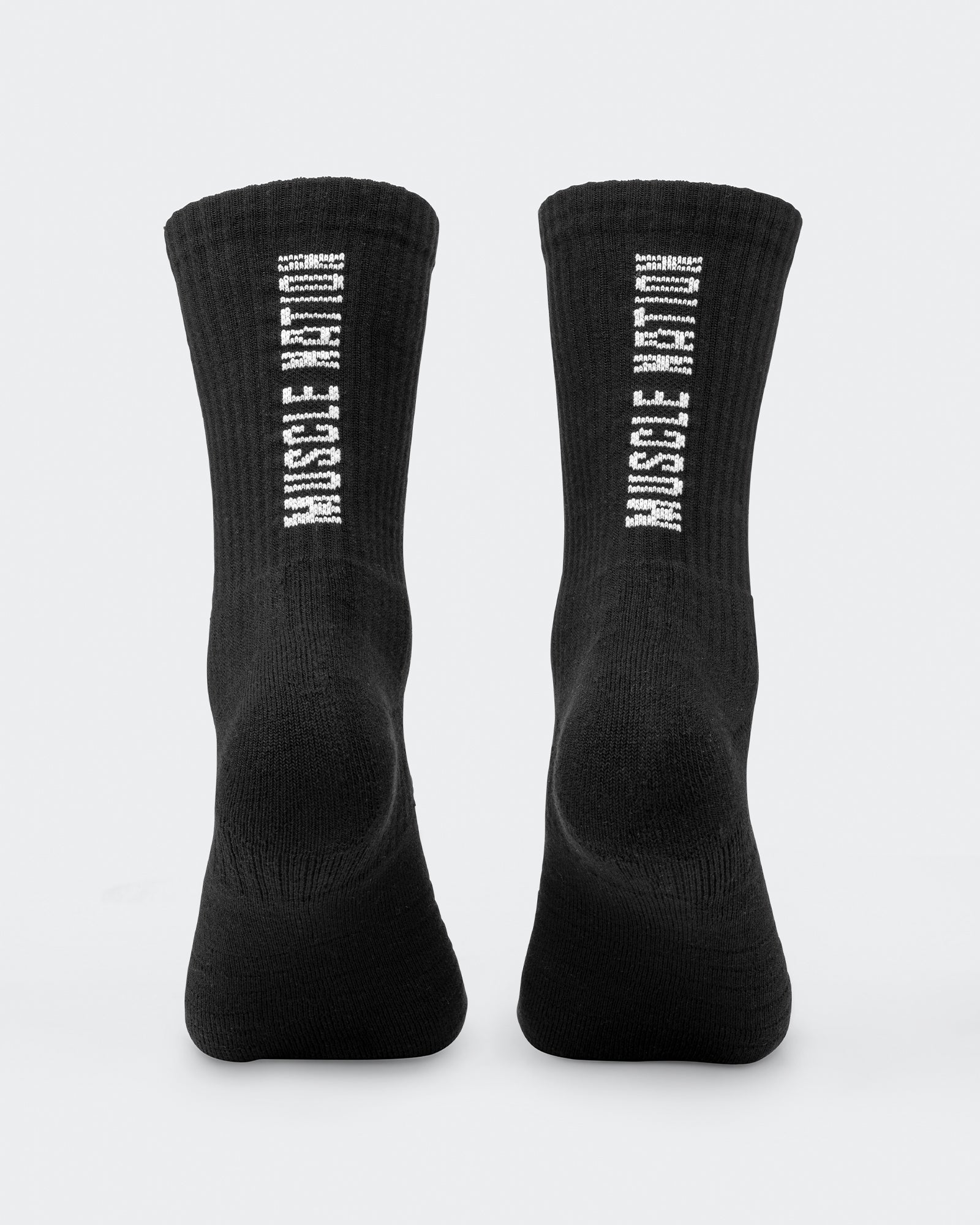 Mens Trainer Crew Sock (2x Pack) - Black-Socks-Black-ACC1124166BLK-ONE-MNAPPRL32721-5-Muscle Nation