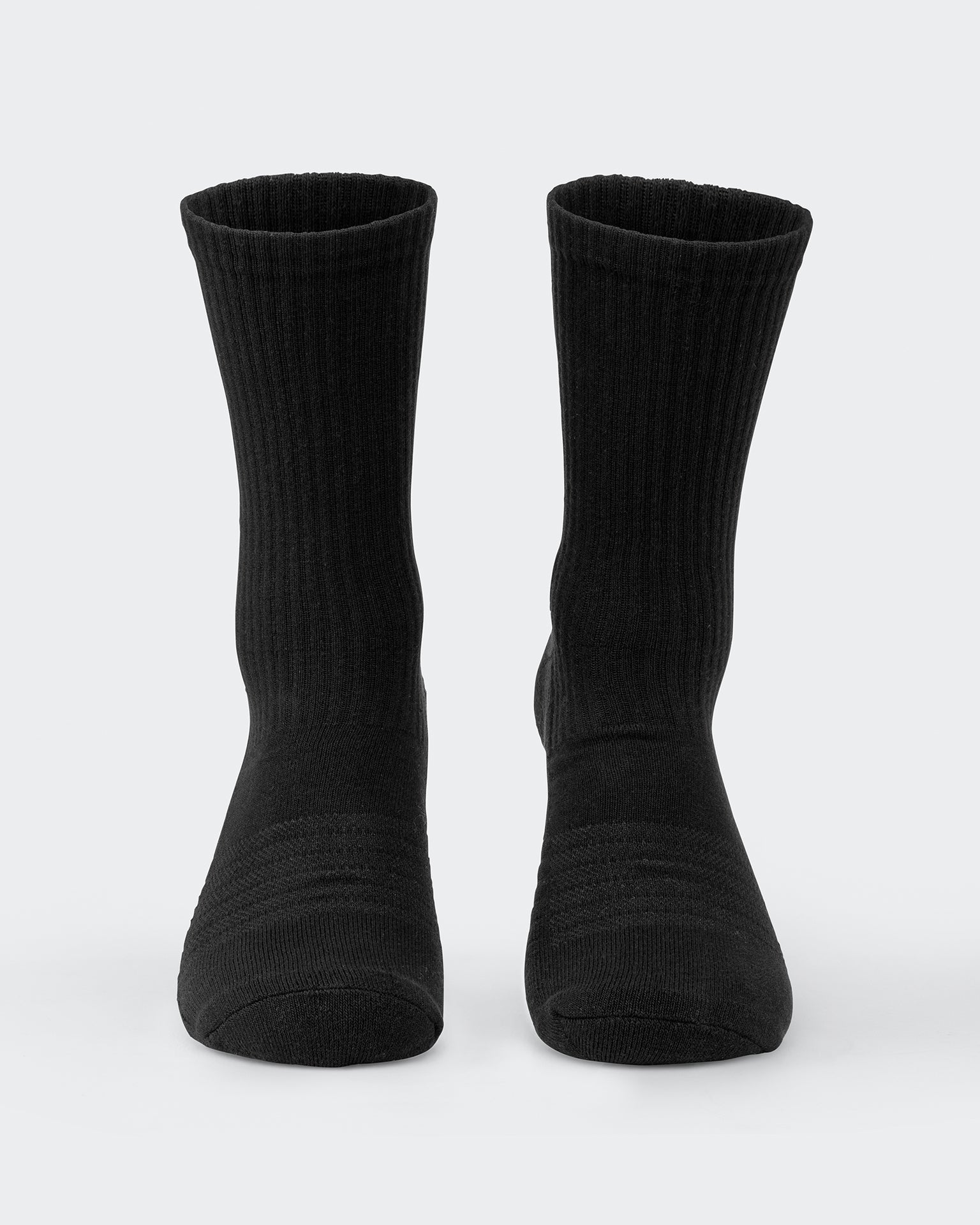Mens Trainer Crew Sock (2x Pack) - Black-Socks-Black-ACC1124166BLK-ONE-MNAPPRL32721-2-Muscle Nation