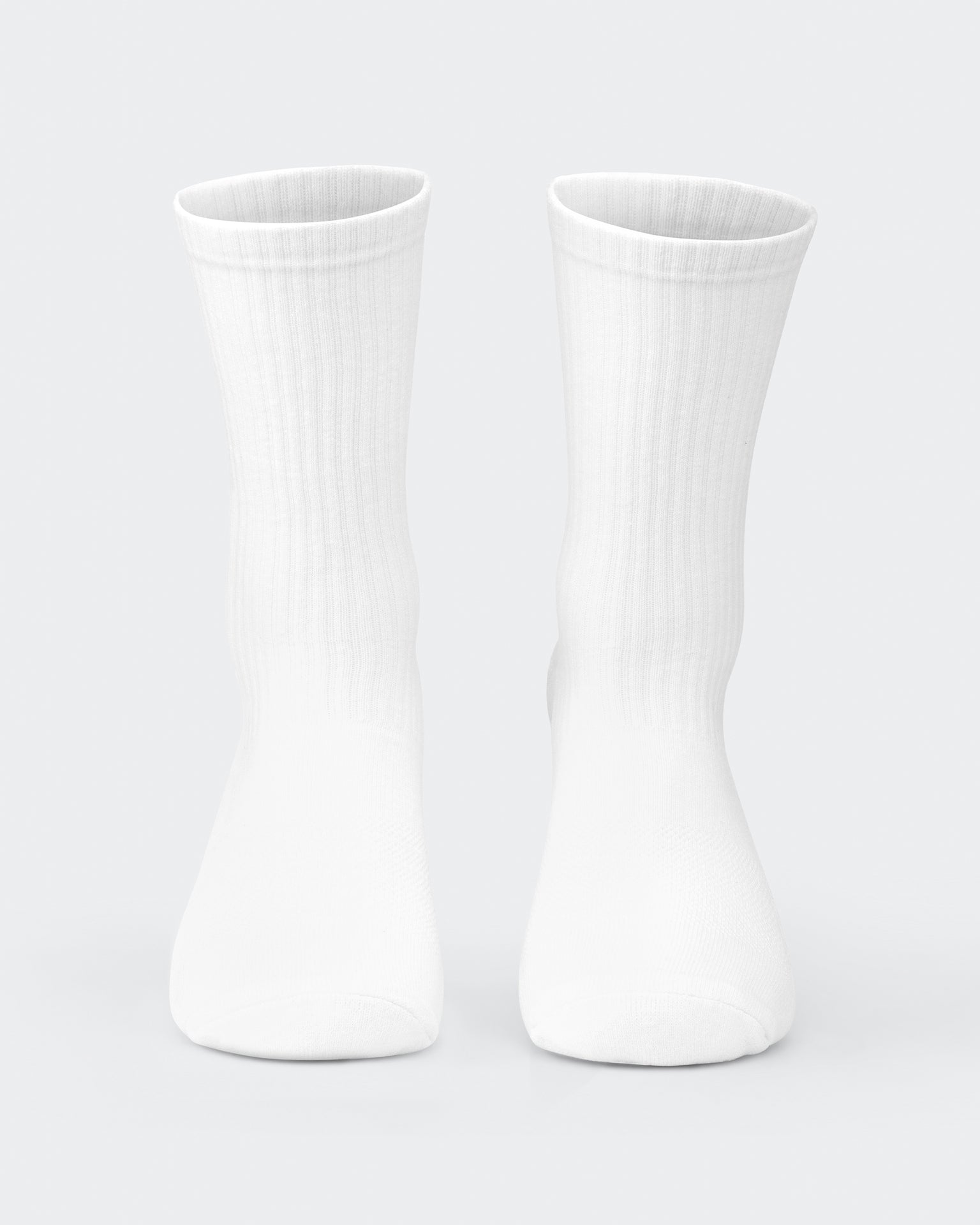 Mens Trainer Crew Sock (2x Pack) - White-Socks-White-ACC1124166WHT-ONE-MNAPPRL32720-2-Muscle Nation