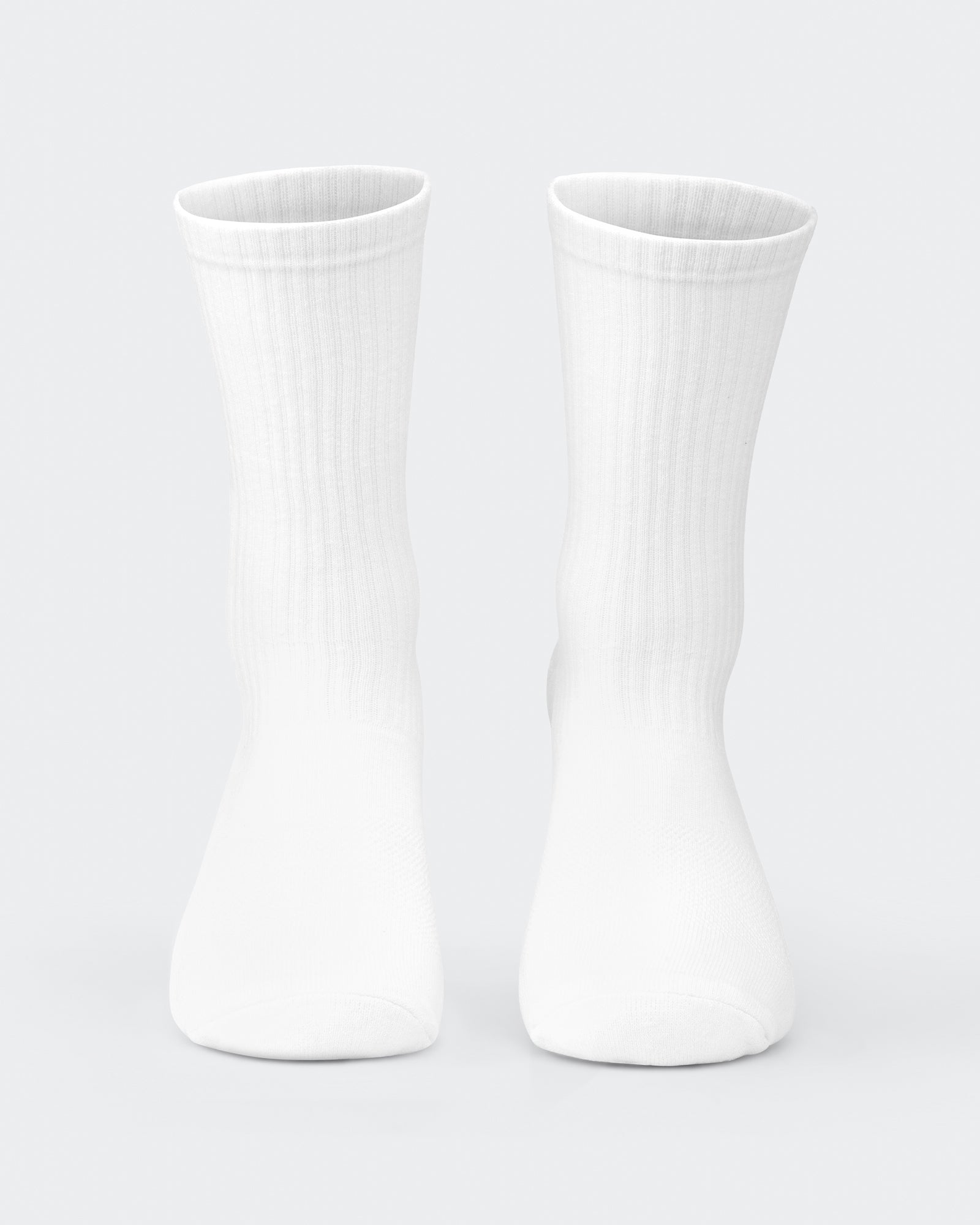 Mens Trainer Crew Sock (2x Pack) - White-Socks-White-ACC1124166WHT-ONE-MNAPPRL32720-2-Muscle Nation