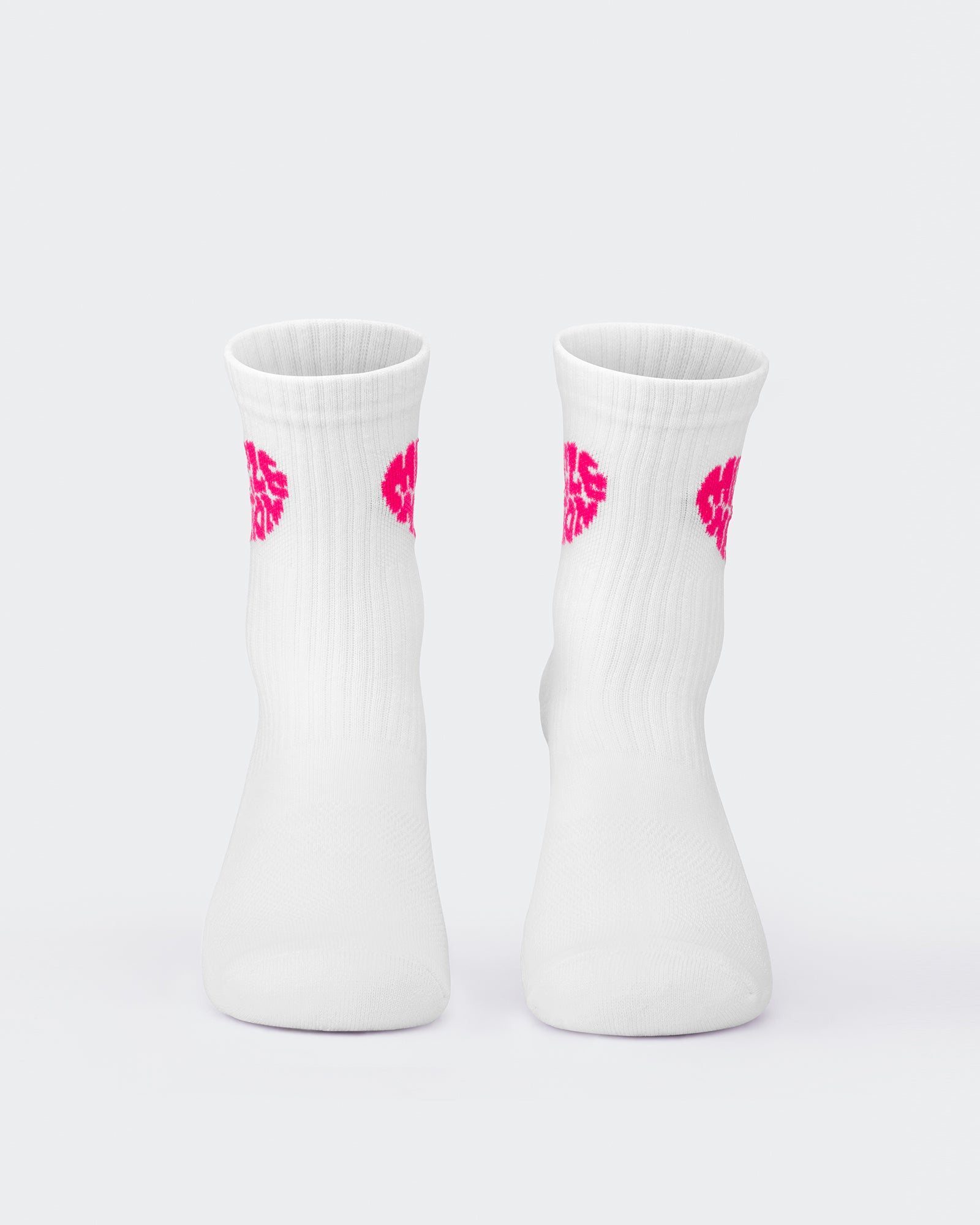 Womens Heart Crew Sock (2x Pack) - White / Grey Marl-Socks-White/ Neon Pink, Grey Marl/ Neon Pink-ACC1124158WHNPGMNP-ONE-MNAPPRL32716-2-Muscle Nation