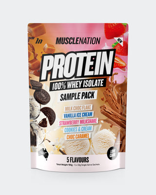 WHEY Protein Isolate - Sample Pack - 5 Flavours-Protein Powders-MNSUPPS0343-9359054001565-1-Muscle Nation