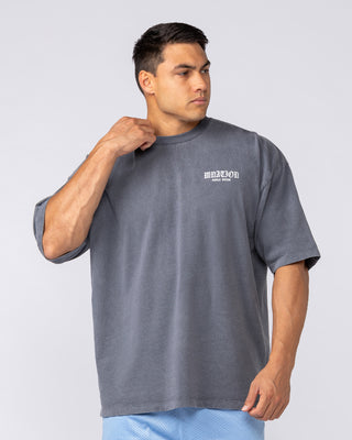 Savage Oversized Vintage Tee - Washed Grey-T-Shirts-XS-092523WGRY-XS-MNAPPRL44322-2-Muscle Nation