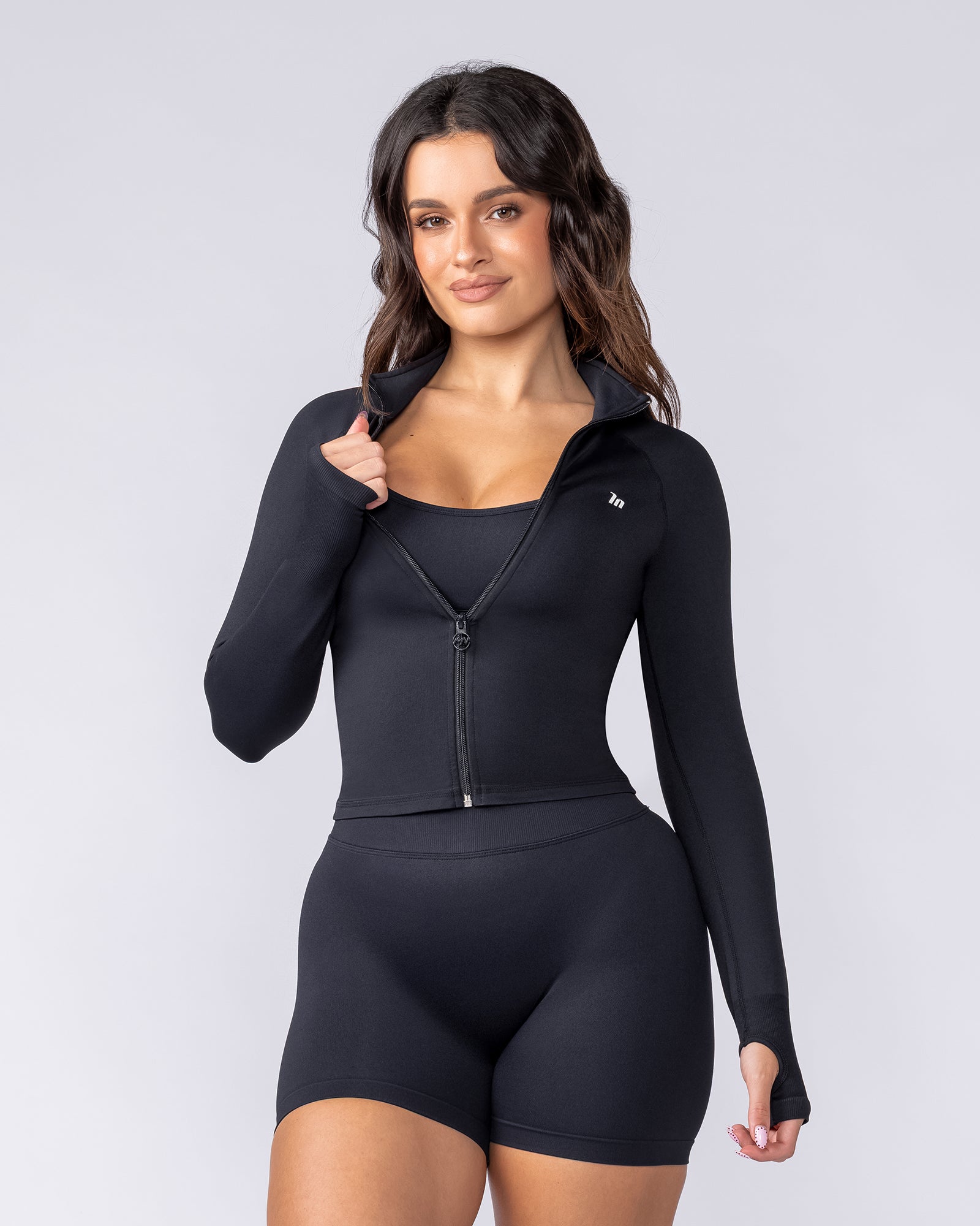 Sculpt Seamless Cropped Jacket - Black