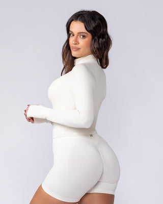 Sculpt Seamless Cropped Jacket Travertine - Muscle Nation women's jacket, view 2