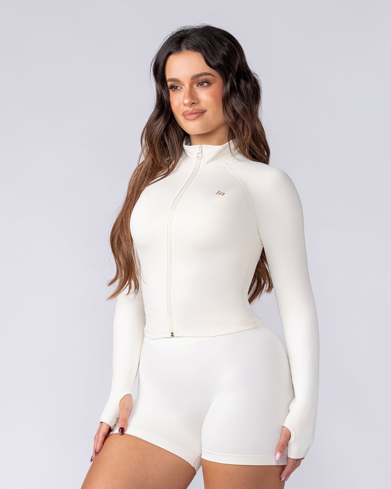 Sculpt Seamless Cropped Jacket - Travertine