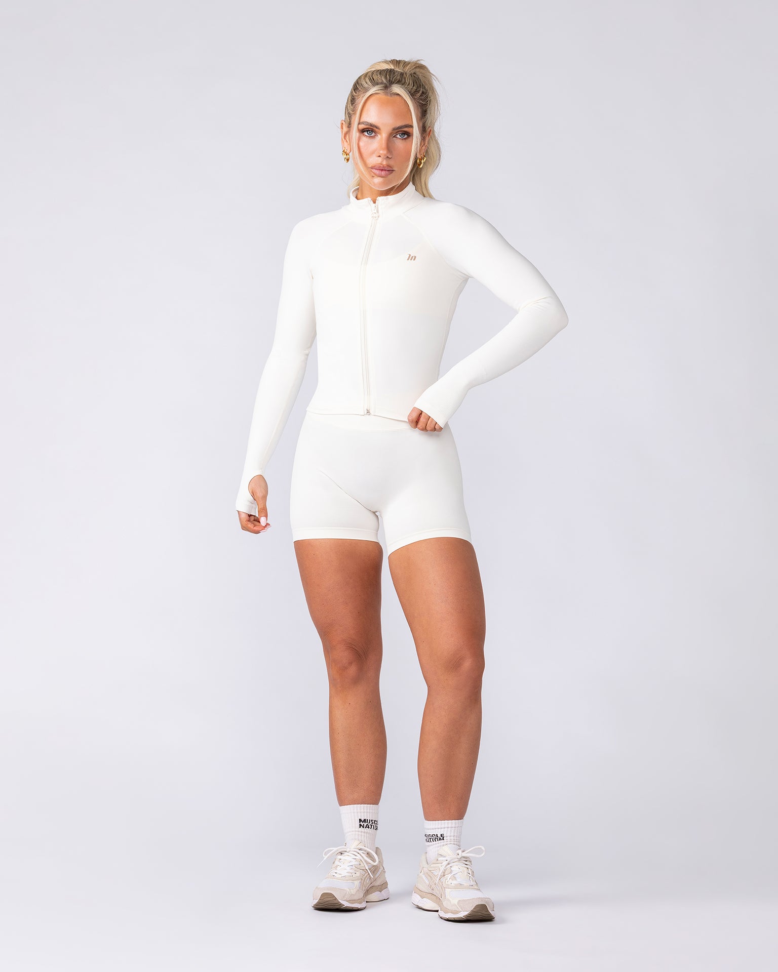 Sculpt Seamless Cropped Jacket - Travertine