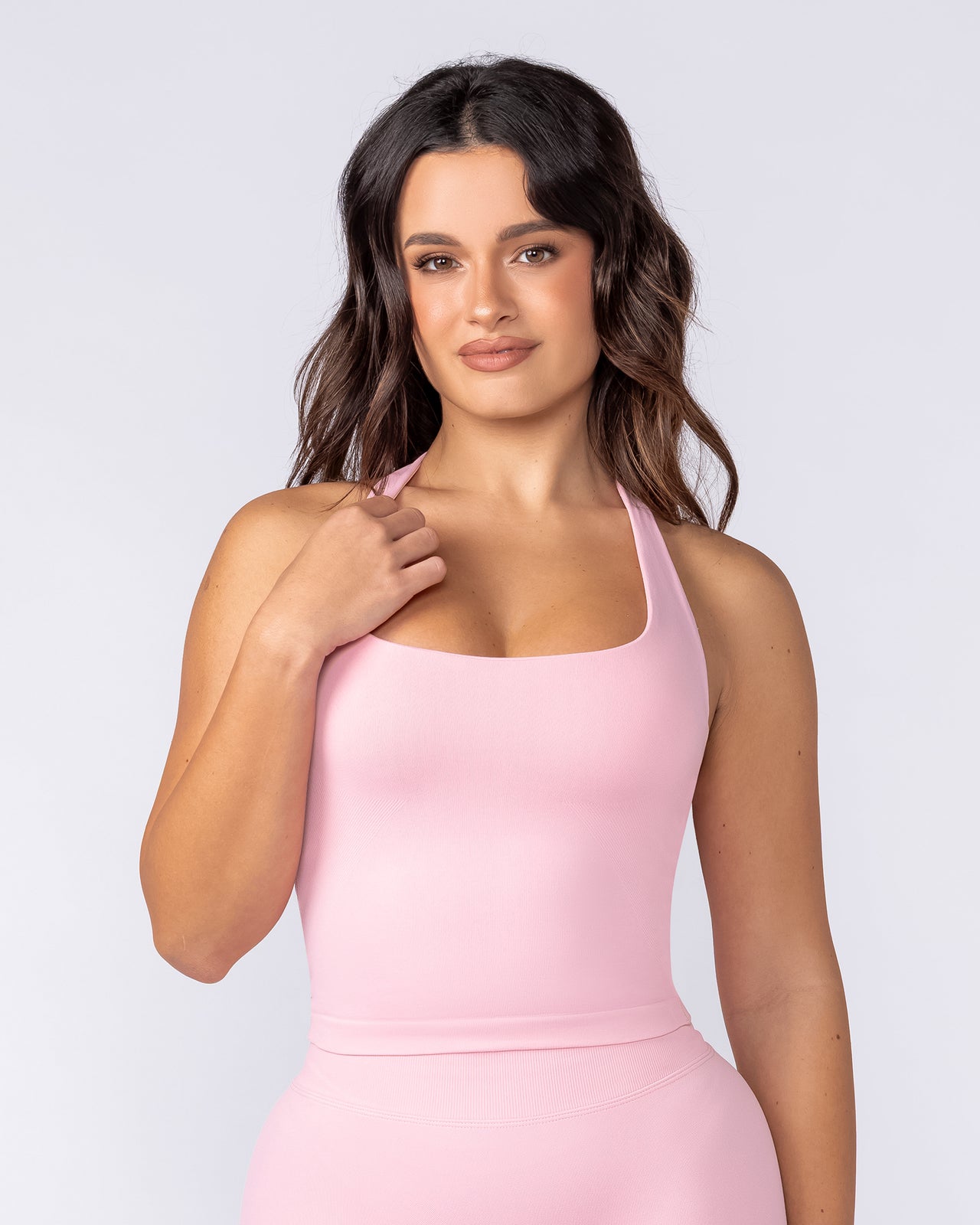 Sculpt Seamless Halter Bra Tank - Sweetpea