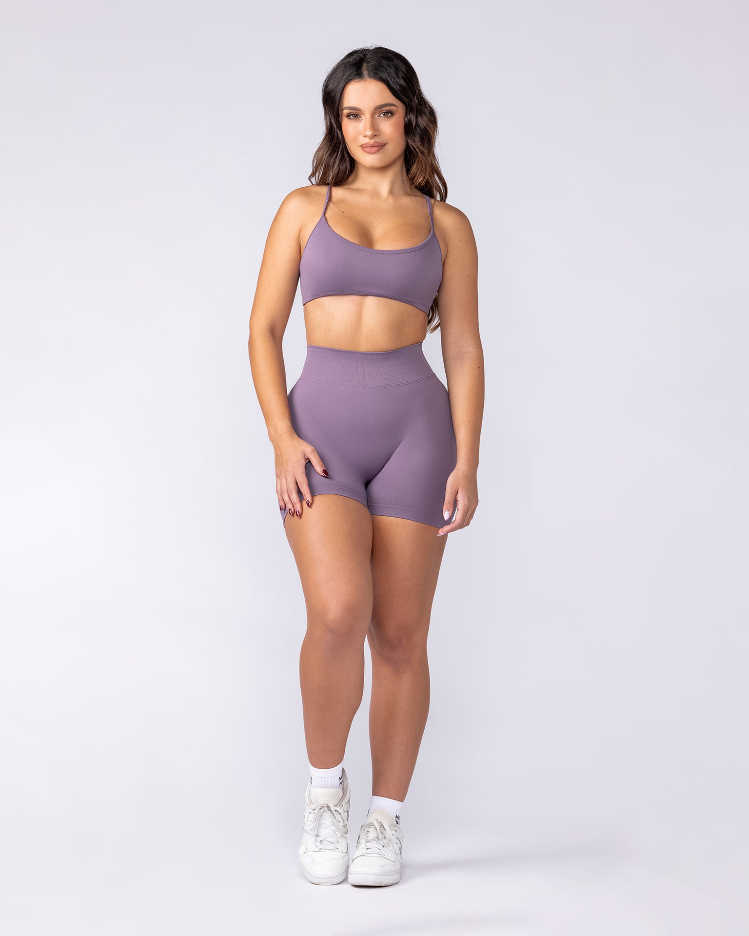 Sculpt Seamless Midway Shorts - Dark Thistle