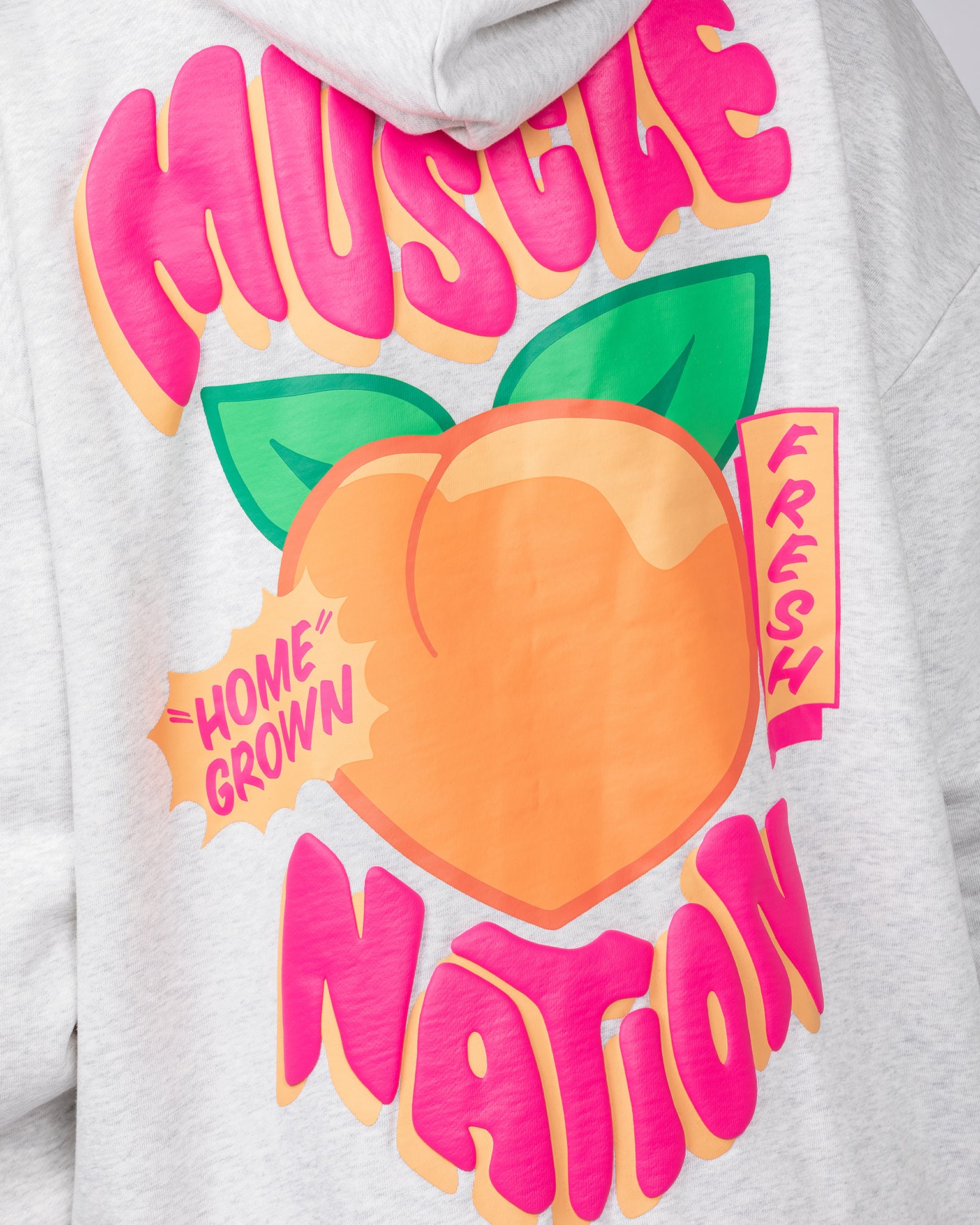 Peachy Oversized Hoodie - Snow Grey Marl-Jumpers & Hoodies-XXS-082516SNGRYMR-XXS-MNAPPRL43850-4-Muscle Nation