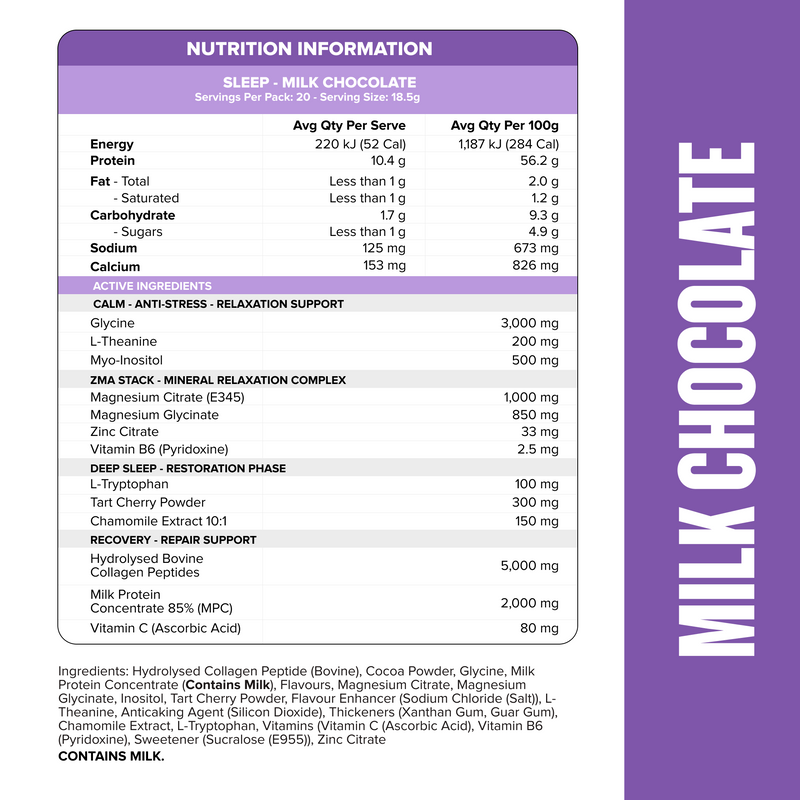 SLEEP - Milk Chocolate-Sleep-MNSUPPS0400-9359054003026-2-Muscle Nation