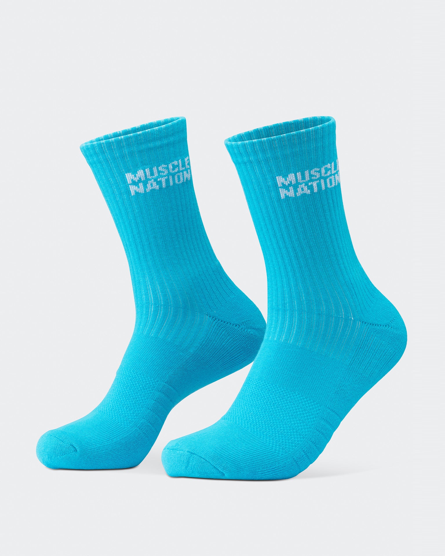 Mens Essential Crew Socks (3x Pack) - Navy / Hawaiian Blue / Off White-Socks-Navy / Hawaiian Blue / Off White-AC112336NVYHAWABLUWHT-ONE-MNAPPRL26513-8-Muscle Nation