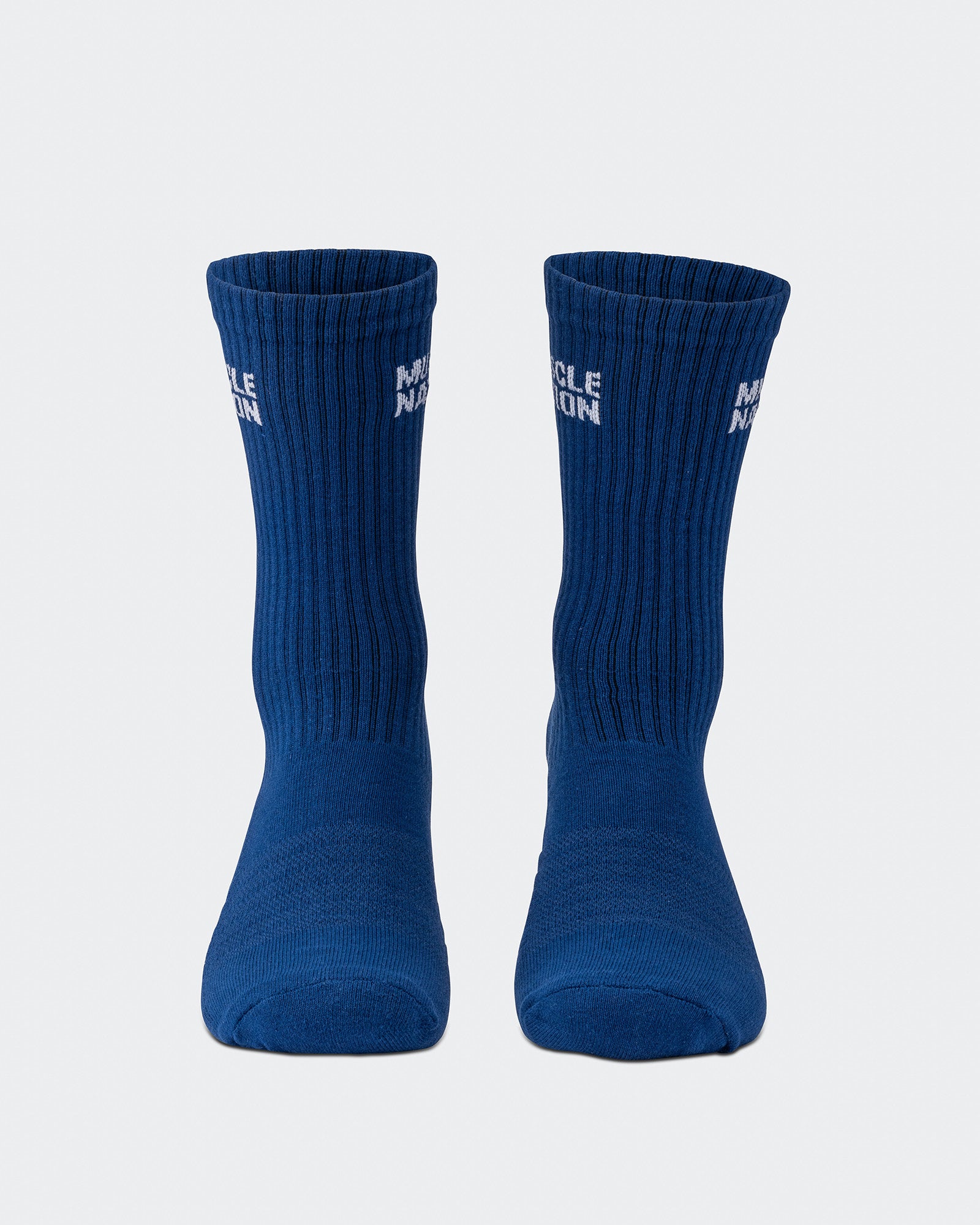 Mens Essential Crew Socks (3x Pack) - Navy / Hawaiian Blue / Off White-Socks-Navy / Hawaiian Blue / Off White-AC112336NVYHAWABLUWHT-ONE-MNAPPRL26513-11-Muscle Nation