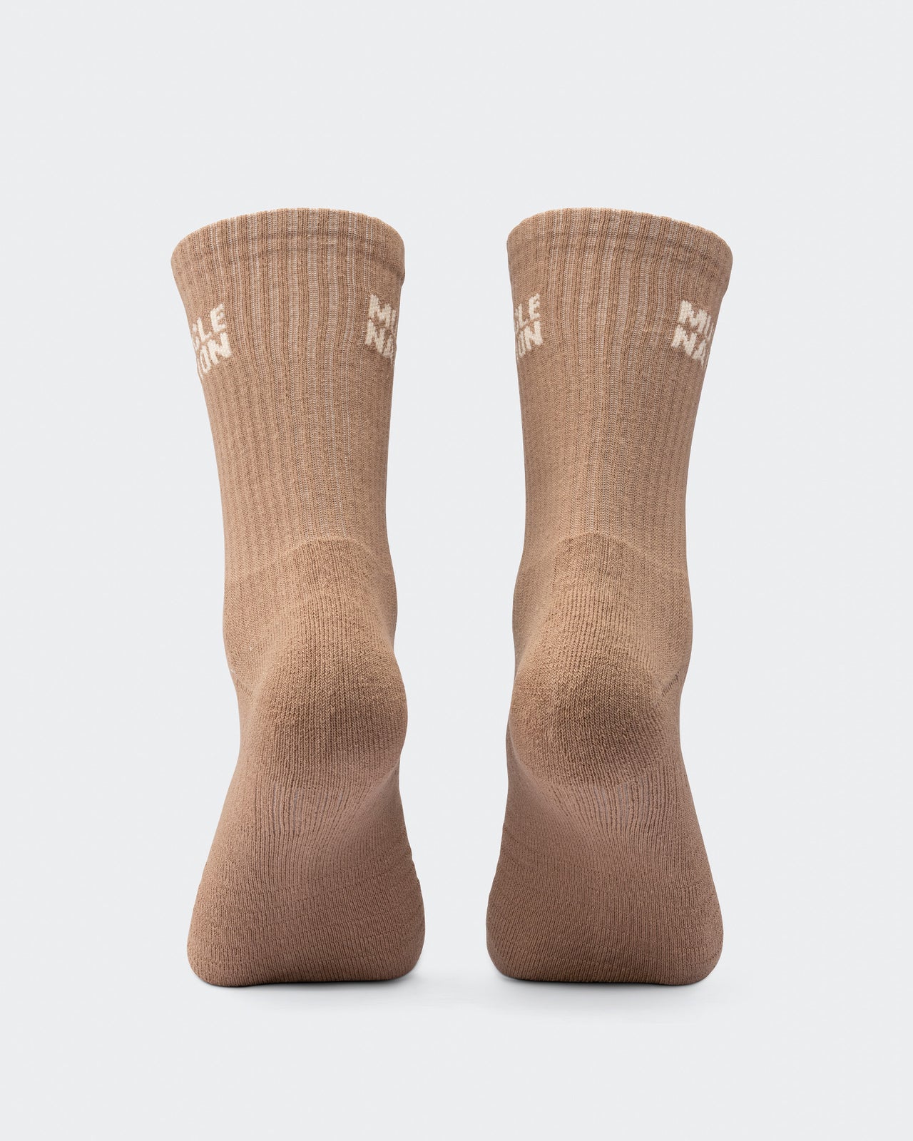 Mens Essential Crew Socks (2x Pack) - Taupe / Dew-Socks-Taupe / Dew-AC092311TAUPDEW-ONE-MNAPPRL26520-2-Muscle Nation