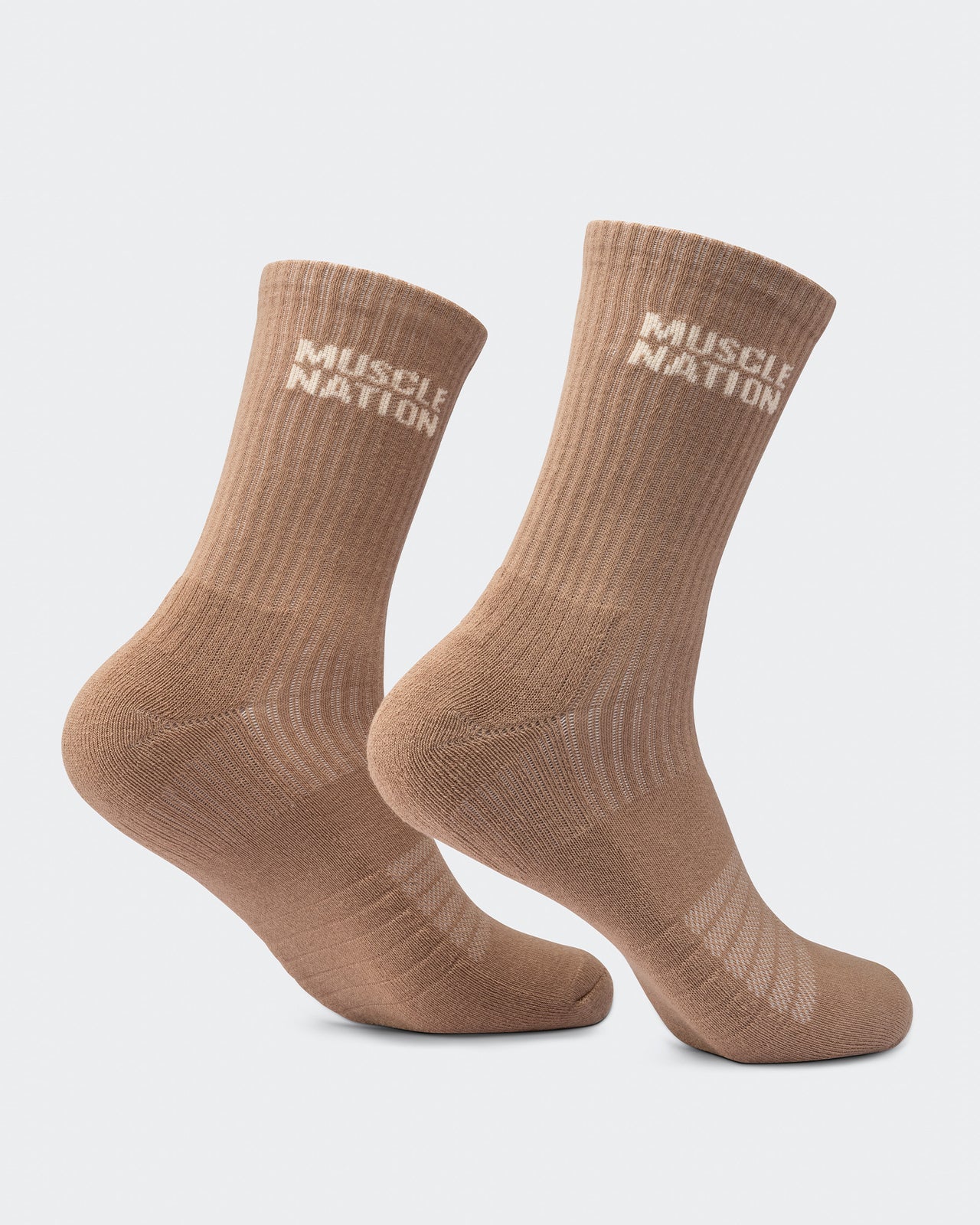 Mens Essential Crew Socks (3x Pack) - Cream / Eggshell / Evergreen-Socks-Cream / Eggshell / Evergreen-AC112336CRMEGGEGRN-ONE-MNAPPRL26514-3-Muscle Nation